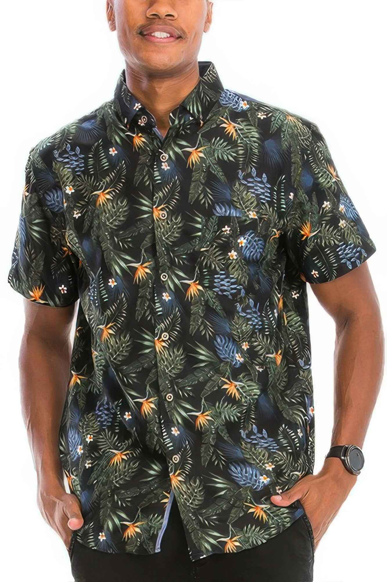 Hawaiian Print Button Down Shirt Hawaiian Print Button Down Shirt