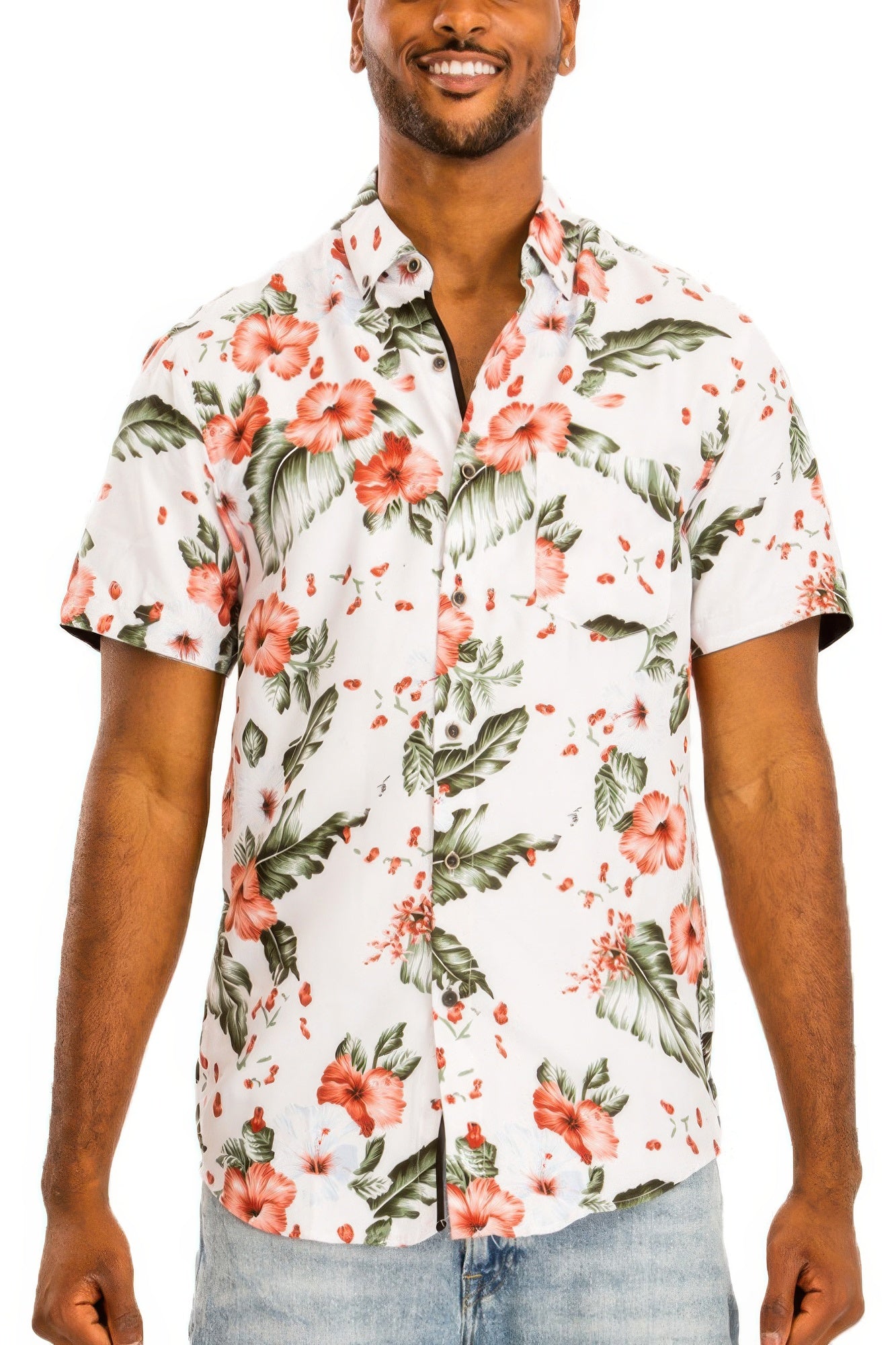 Hawaiian Print Button Down Shirt product image