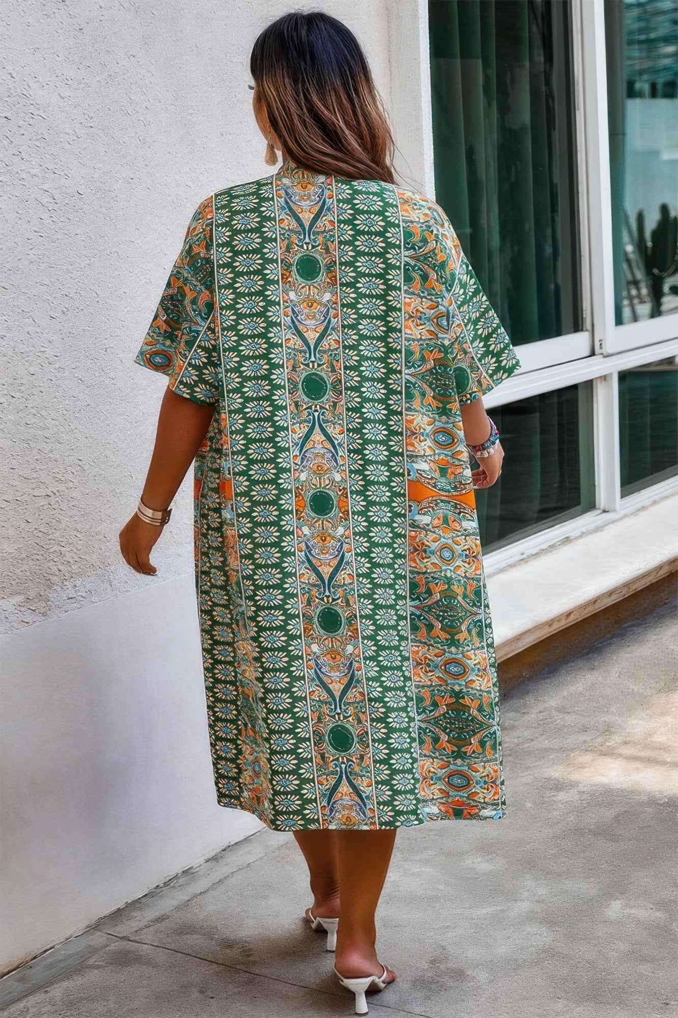 Plus Size Two Pieces Printed Elastic Waist Sets Plus Size Two Pieces Printed Elastic Waist Sets