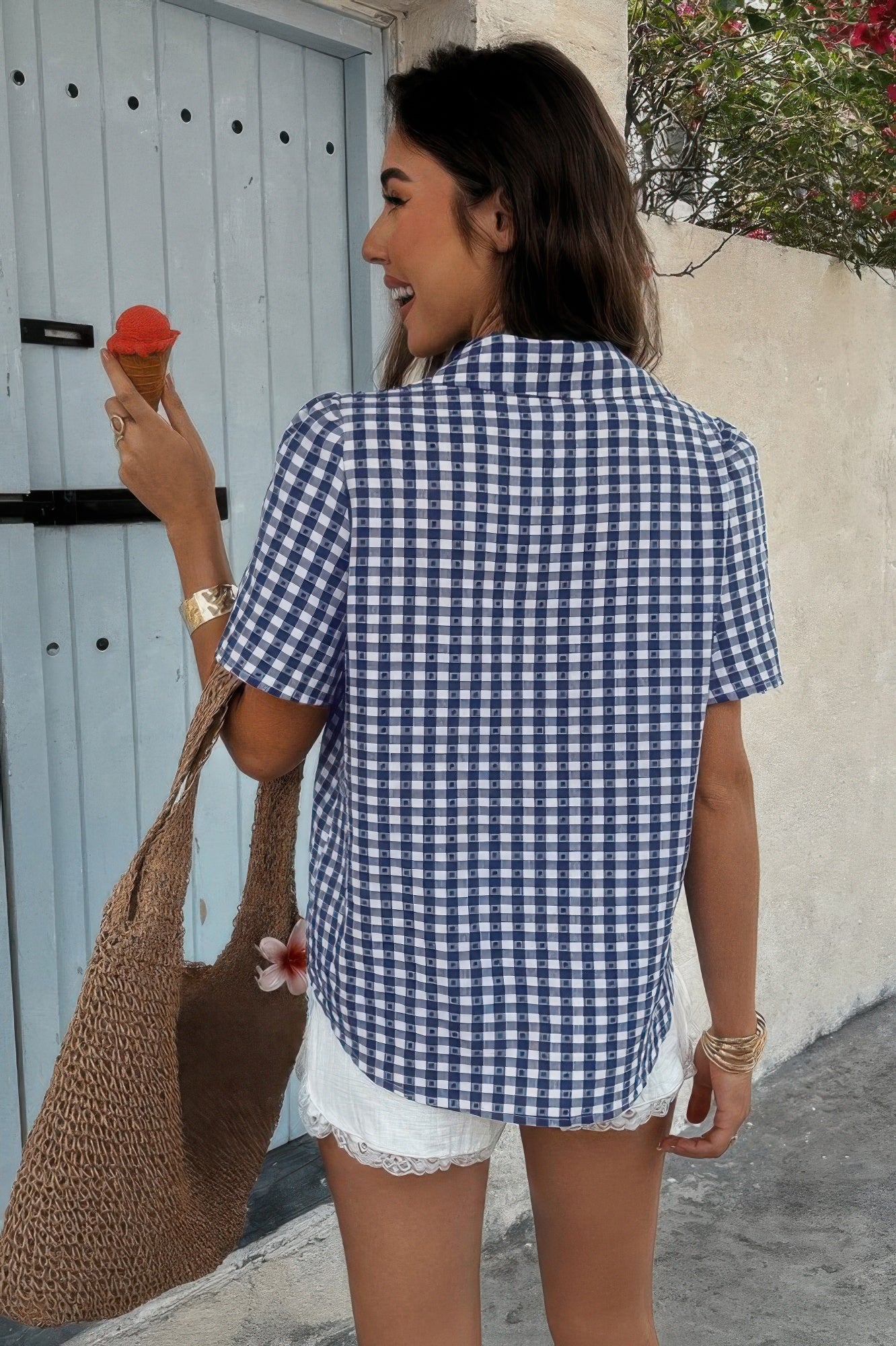 Plaid Short Sleeve Button Down Pocket Shirt product image