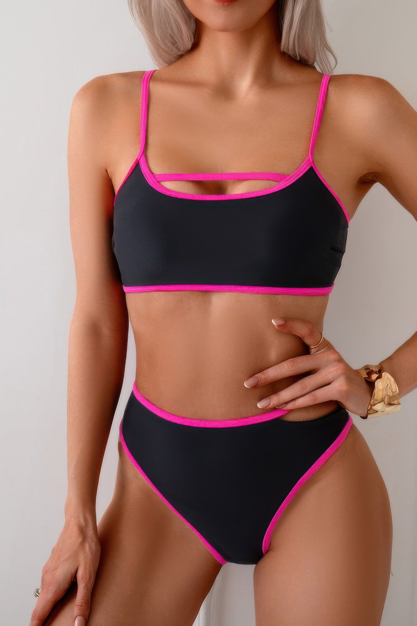 Square Neck Cut Out Two Pieces Bikini product image