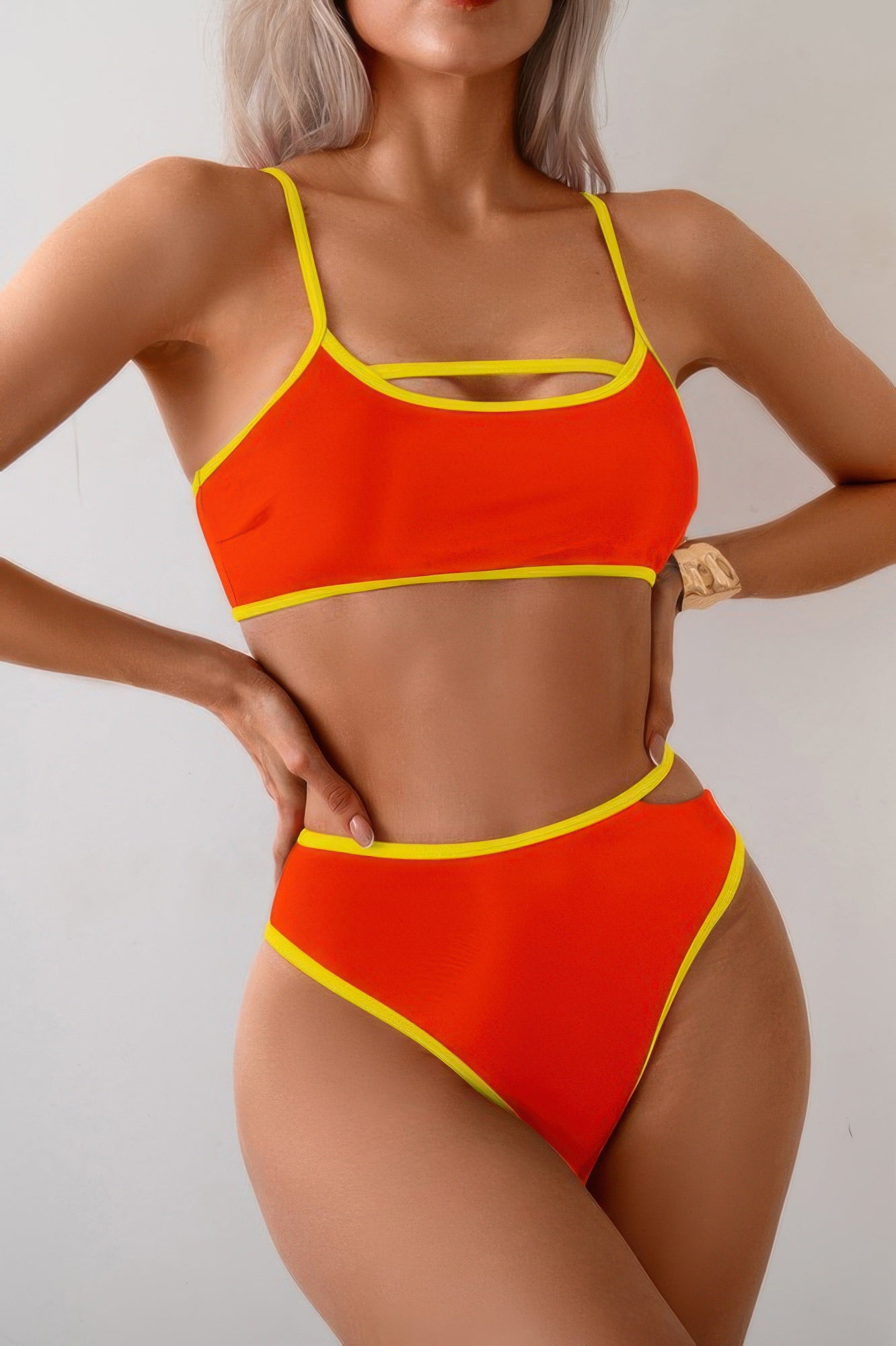Square Neck Cut Out Two Pieces Bikini product image