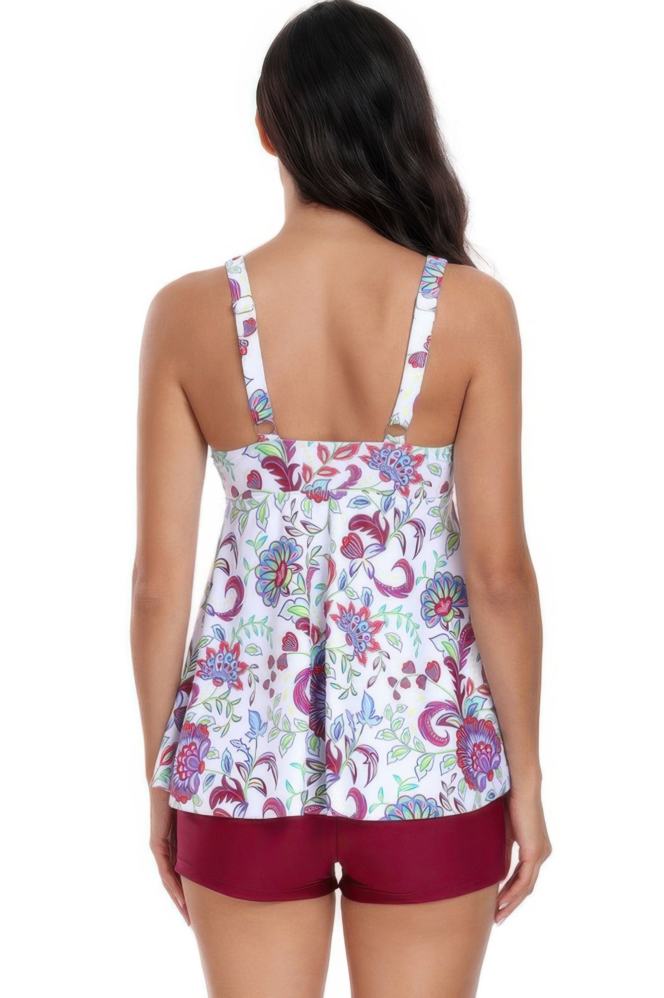 Printed Sleeveless Ruffle Two Pieces Swimsuits product image