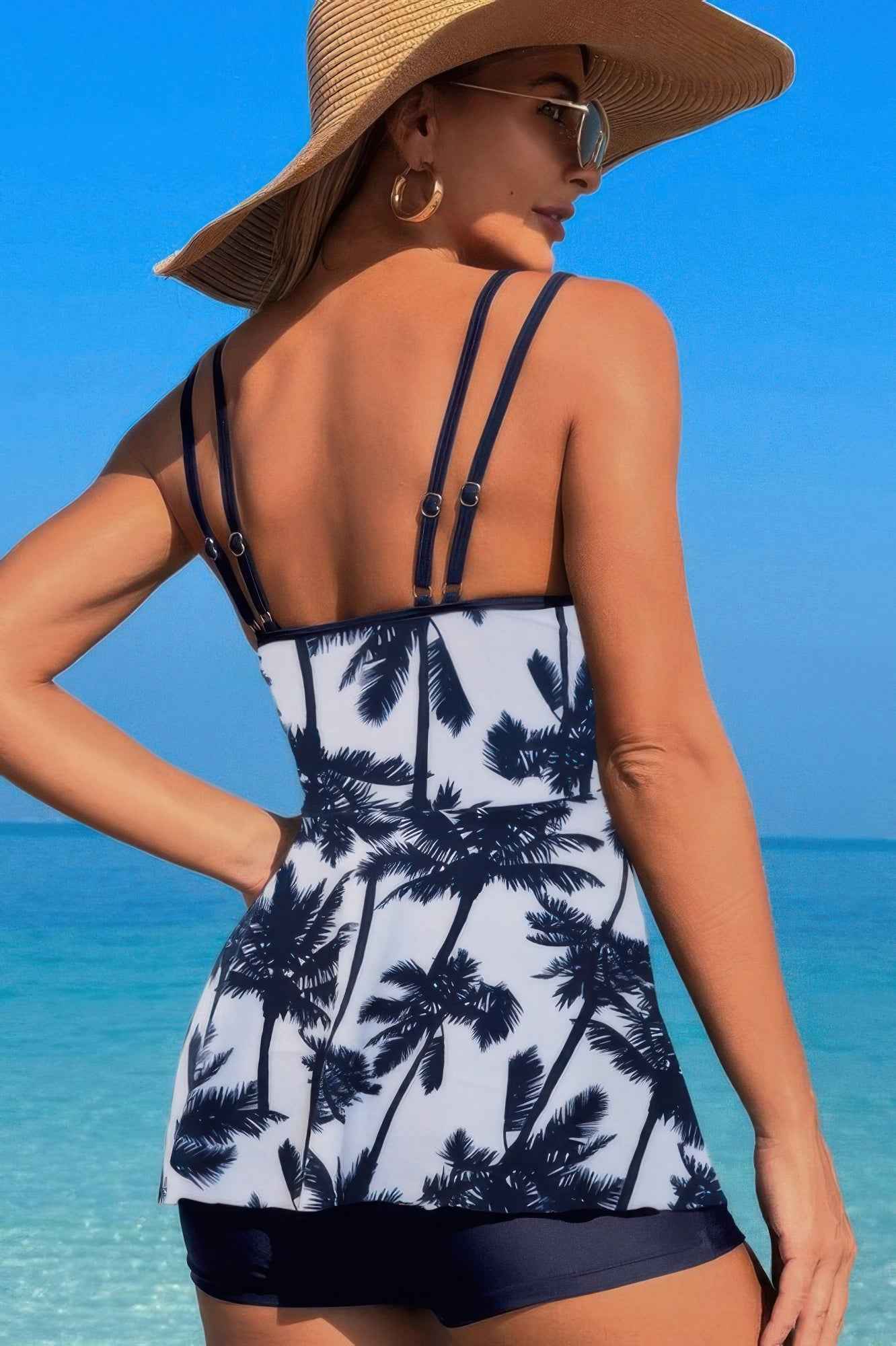 Square Neck Bottom Mesh Two Piece Swimsuit Square Neck Bottom Mesh Two Piece Swimsuit