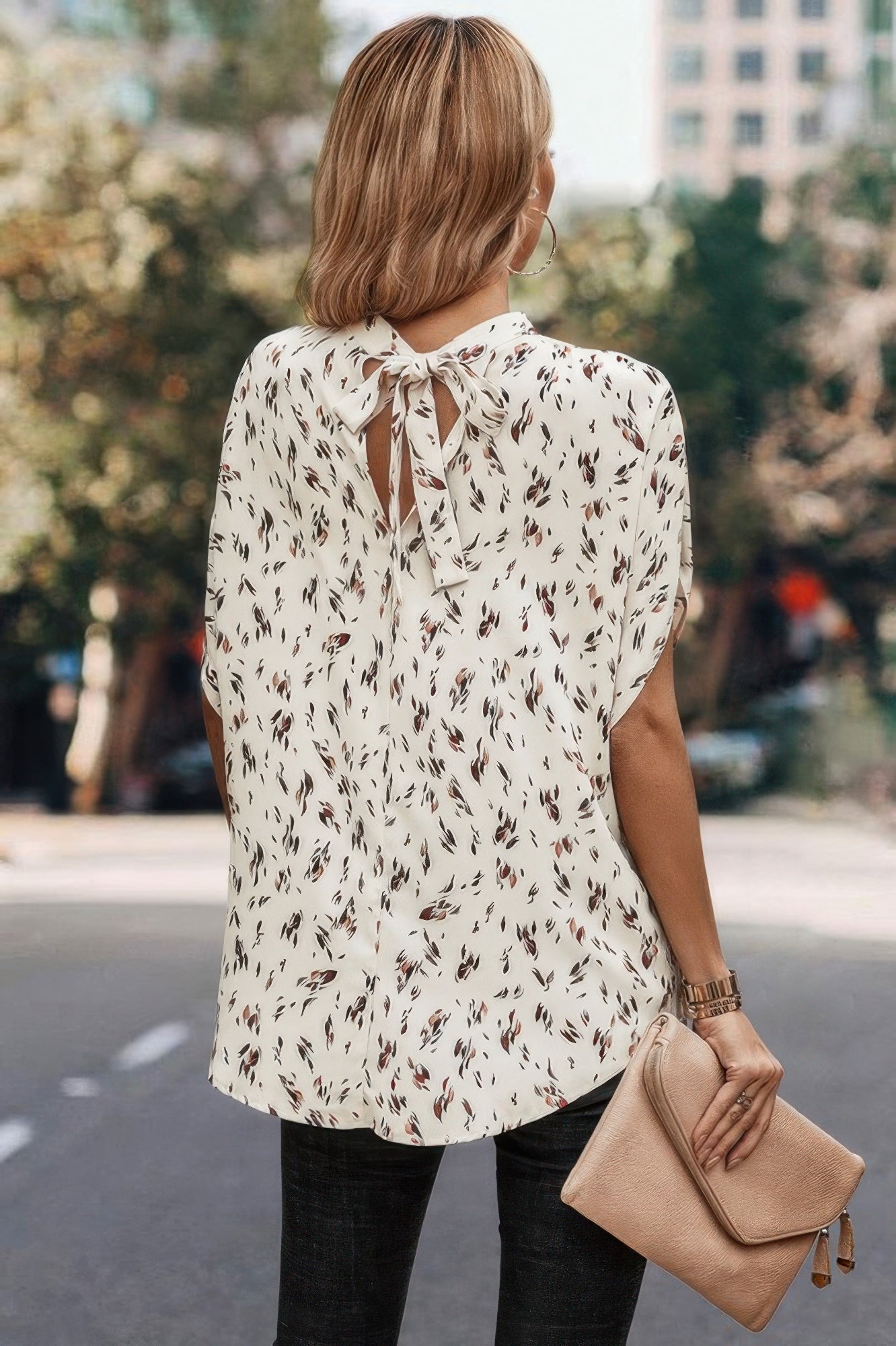 Leopard Open Back Knot Drop Top product image