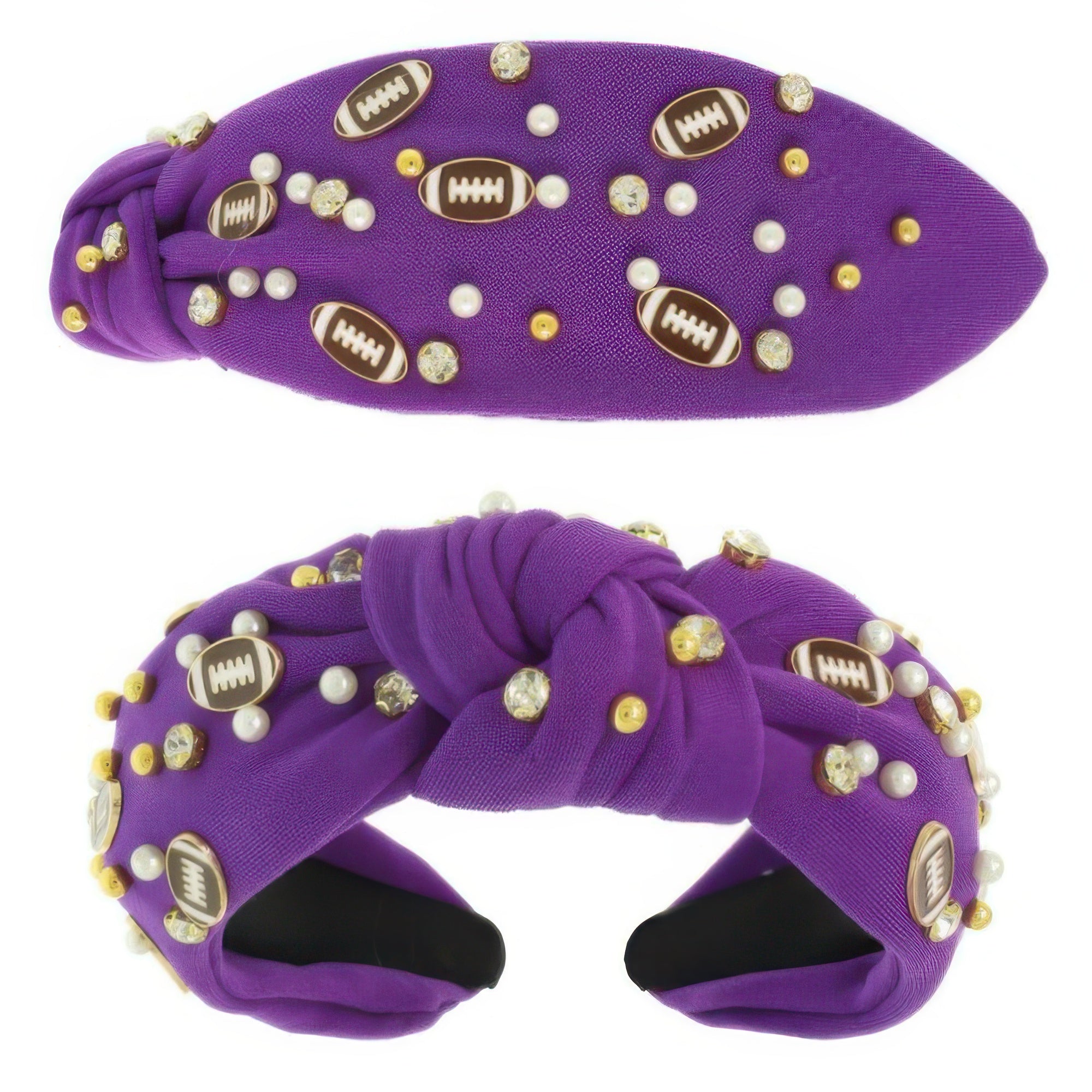 Game Day Football Theme Top Knotted Headband product image