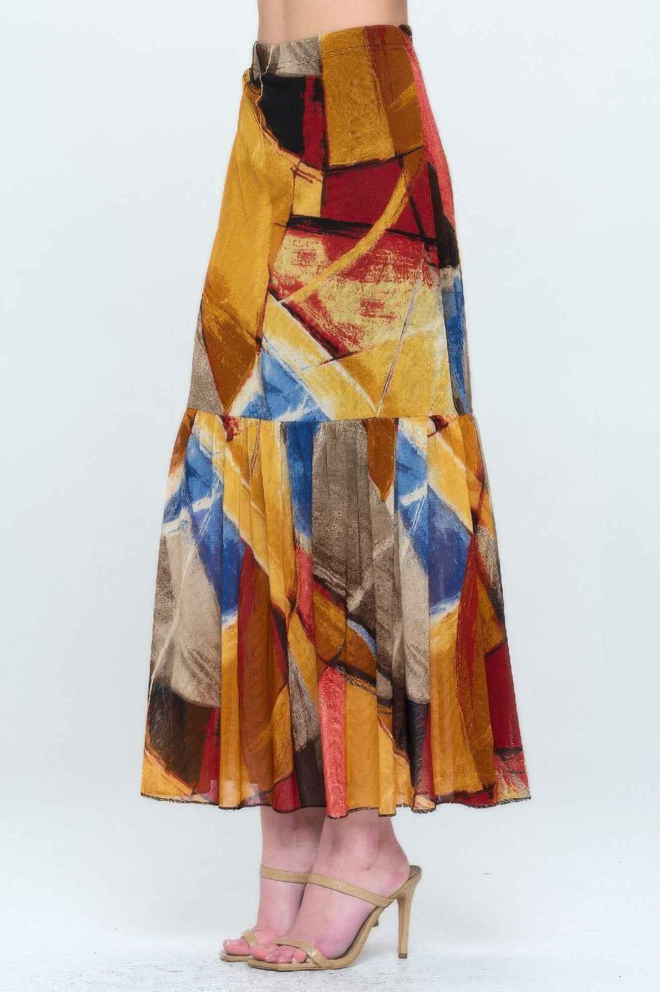 Mesh Romance Tiered Print Skirt Mesh Romance Tiered Print Skirt