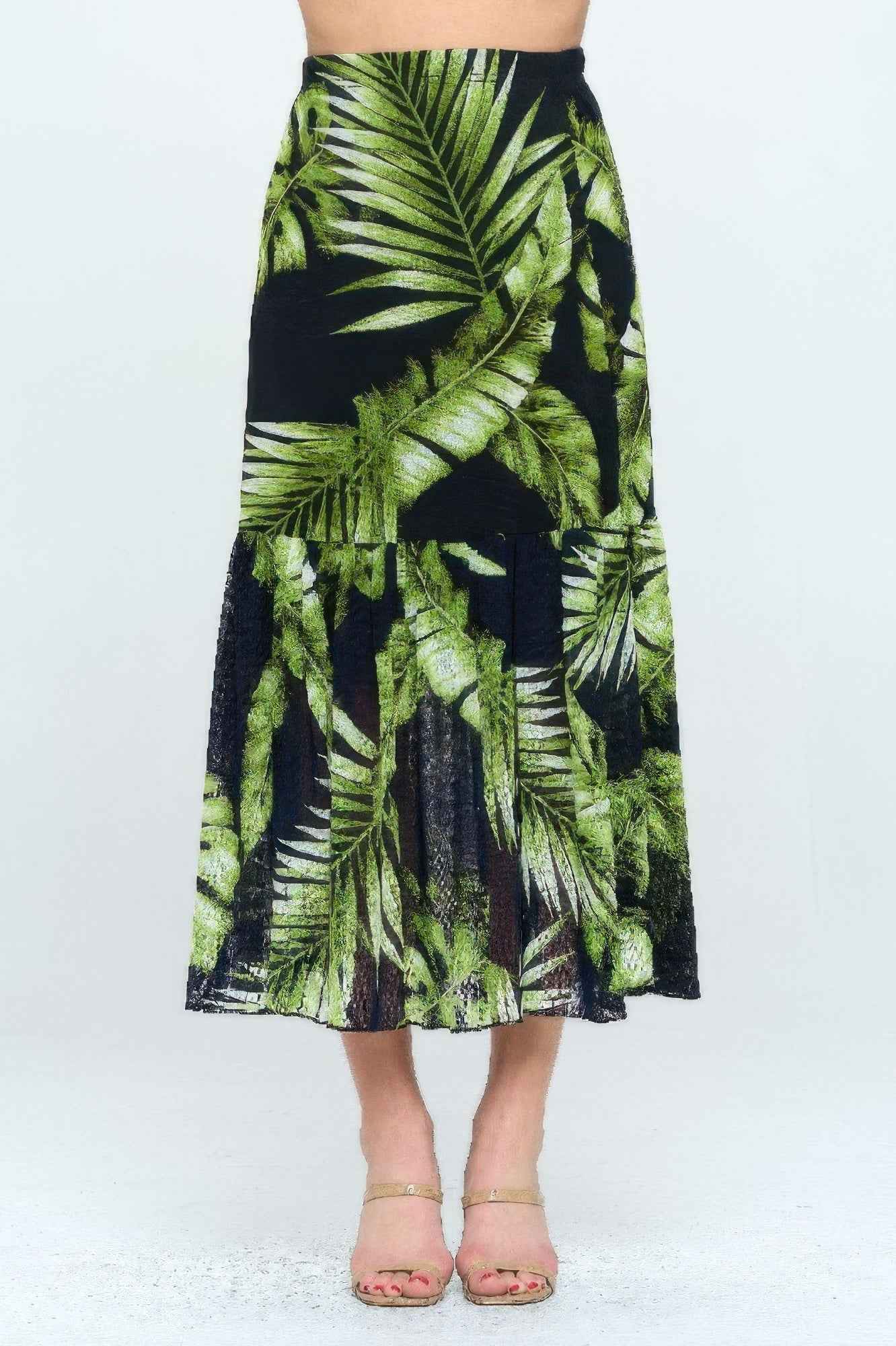 Mesh Romance Tiered Print Skirt Mesh Romance Tiered Print Skirt