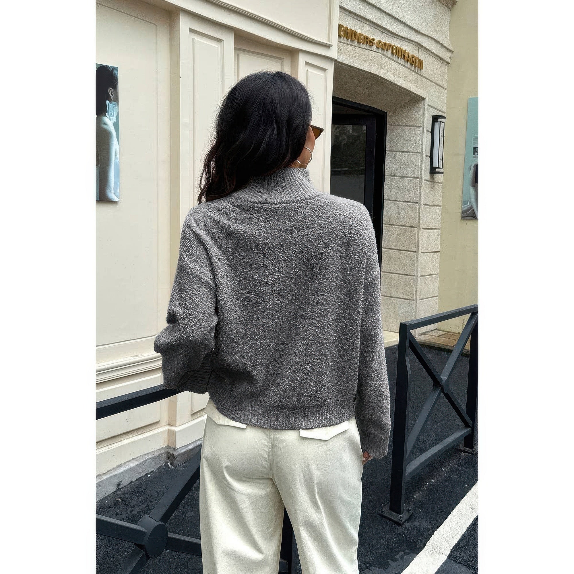 Soft Knit Roll Neck Long Sleeves Sweater product image