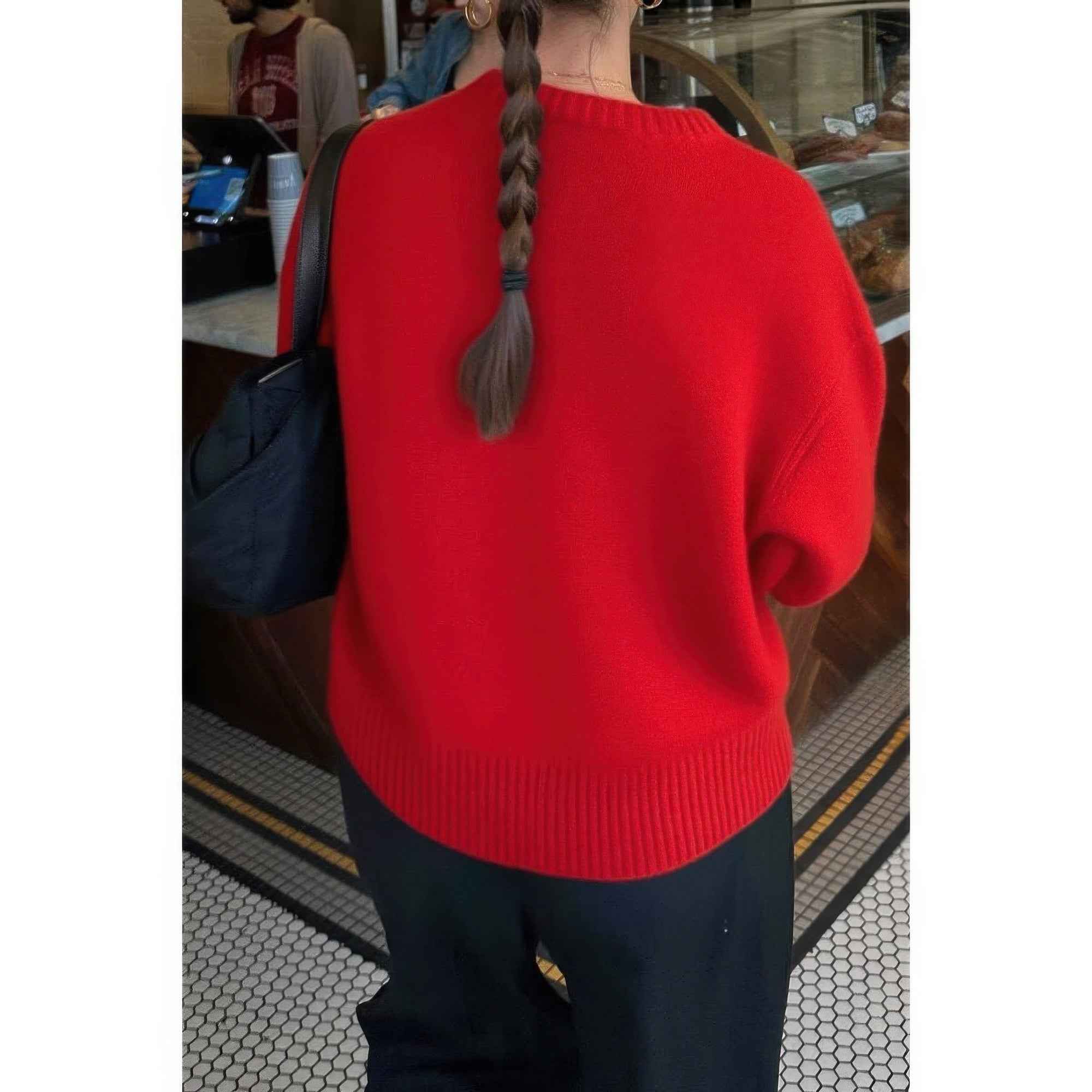 Solid Knit O Neck Long Sleeves Pullover Sweater Solid Knit O Neck Long Sleeves Pullover Sweater