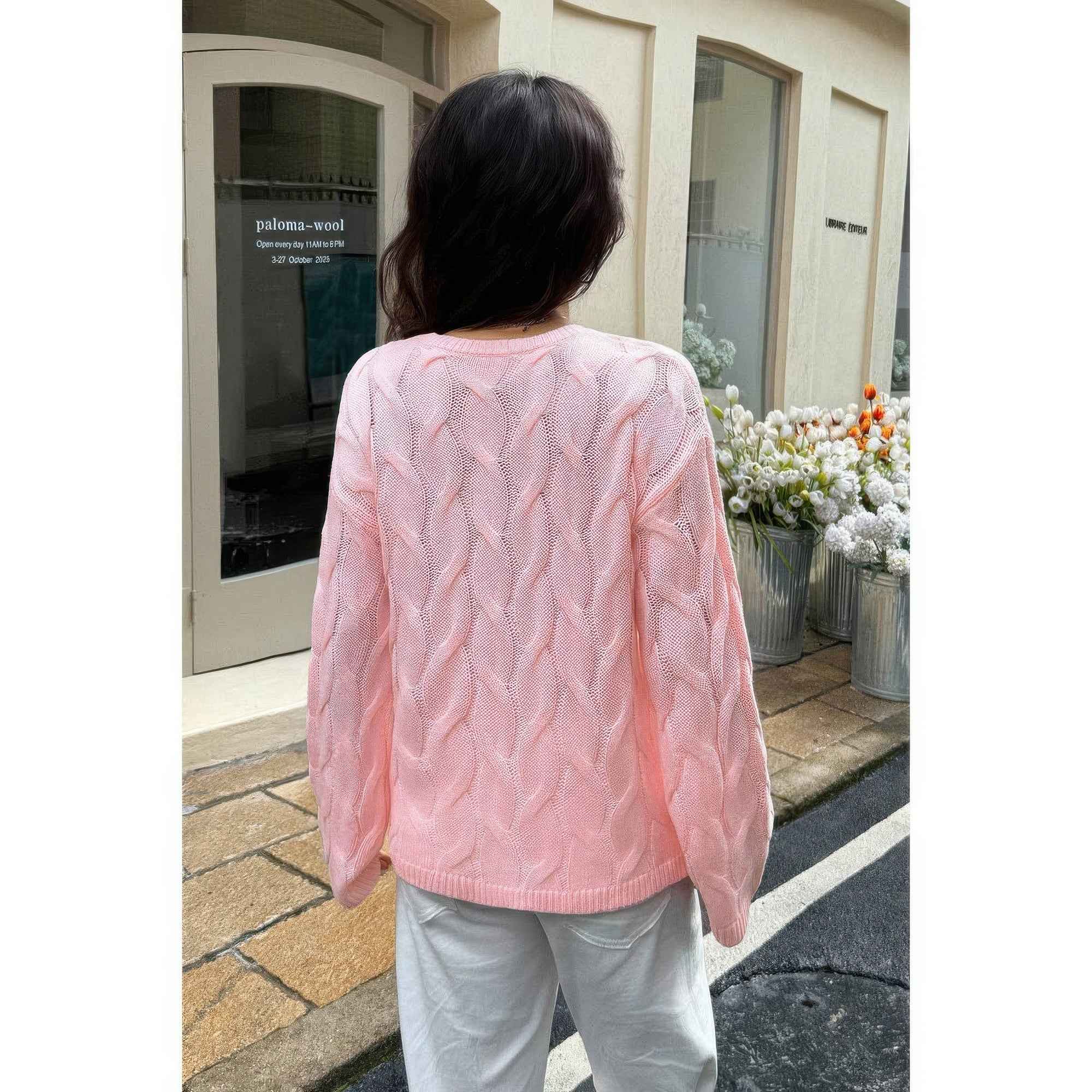 Solid Round Neck Knit Loose Sweater Solid Round Neck Knit Loose Sweater