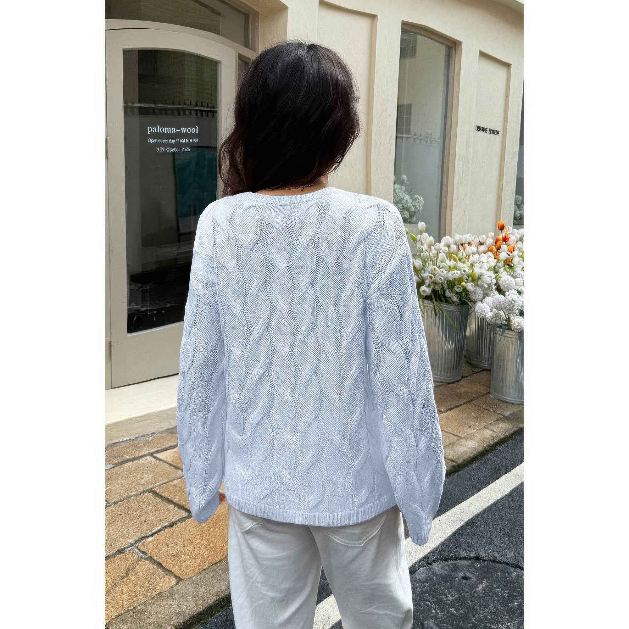 Solid Round Neck Knit Loose Sweater Solid Round Neck Knit Loose Sweater