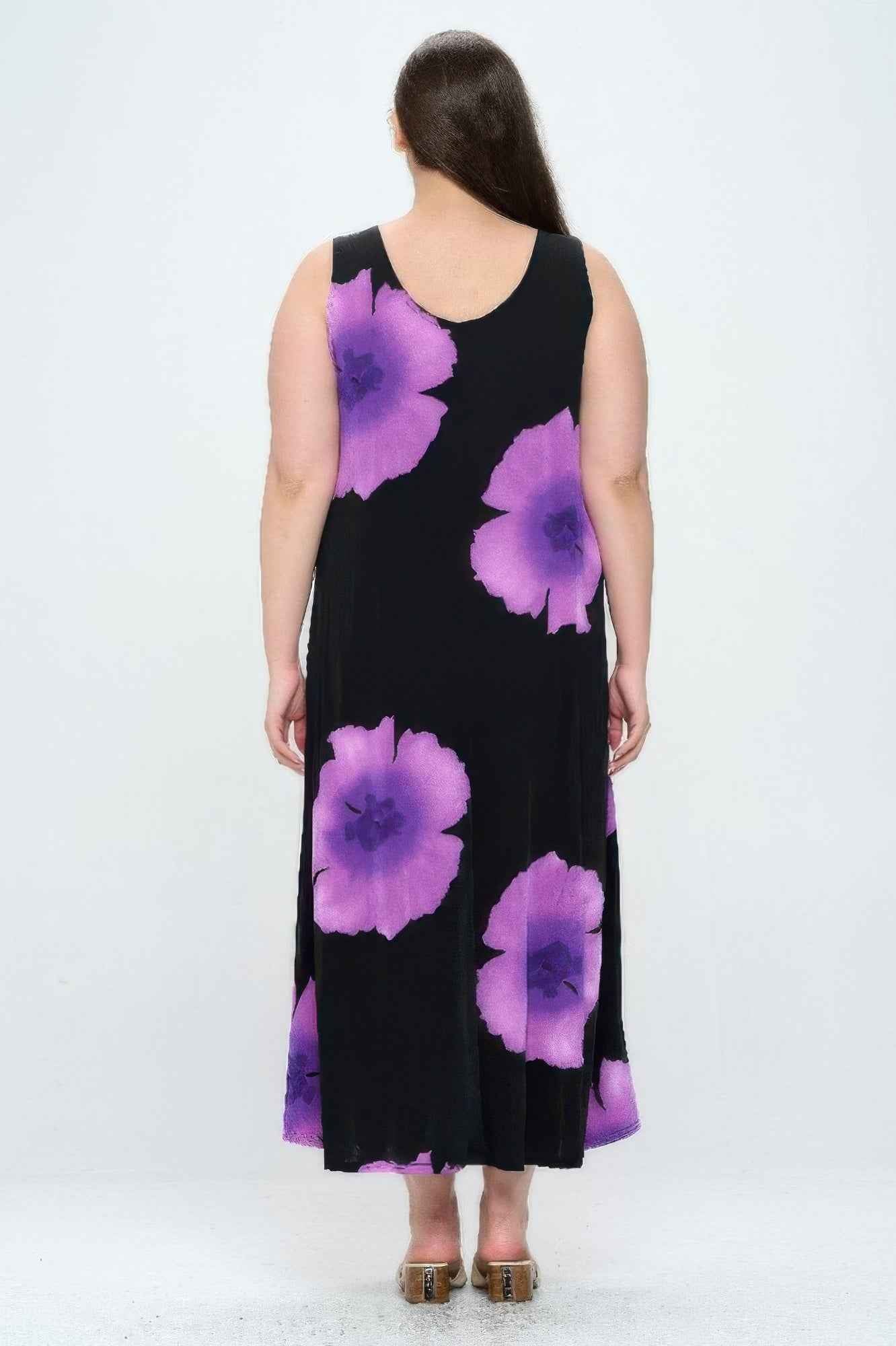 Stretchy Floral Print Maxi Dress Stretchy Floral Print Maxi Dress