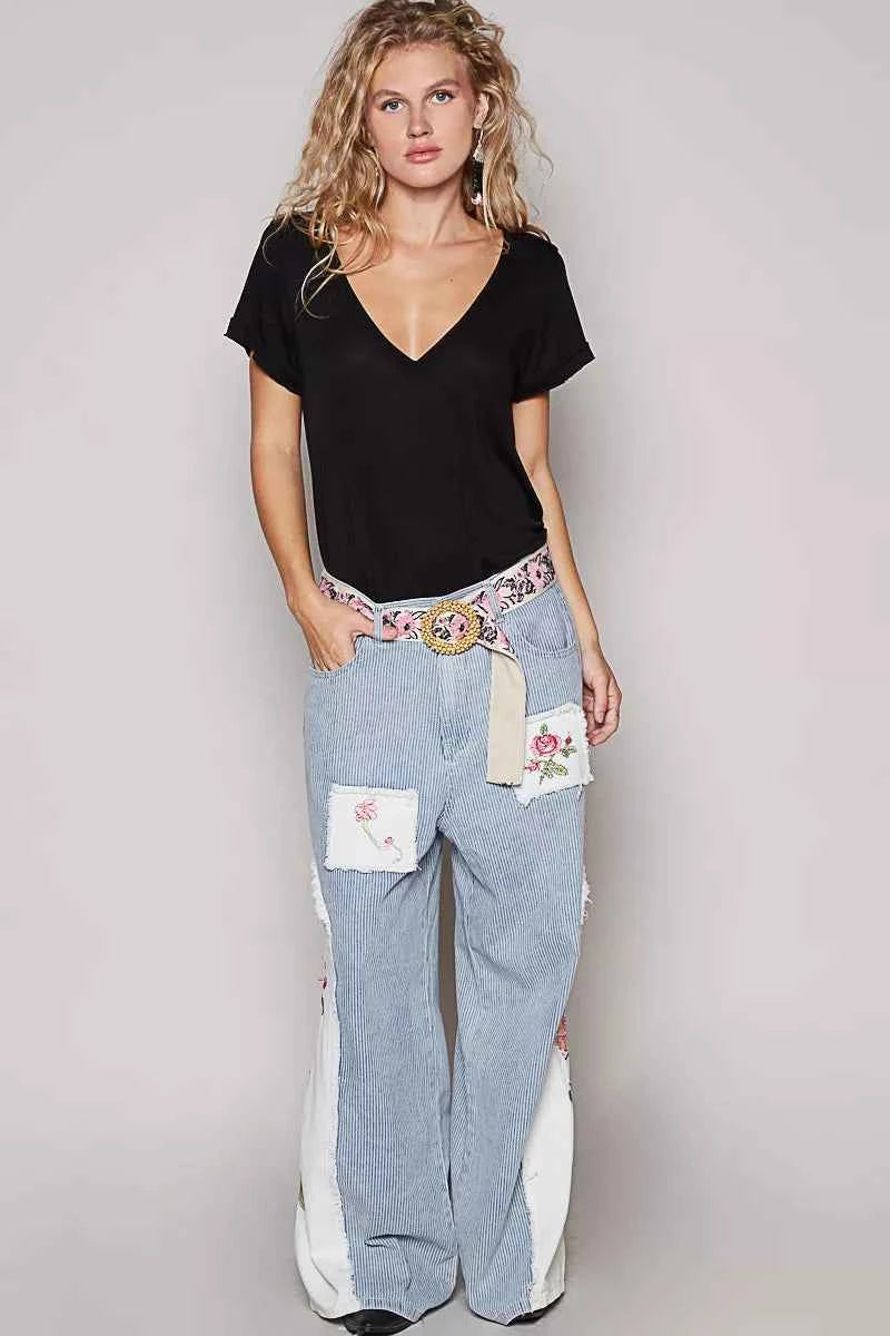 POL Basic V-Neck Short Sleeve T-Shirt POL Basic V-Neck Short Sleeve T-Shirt