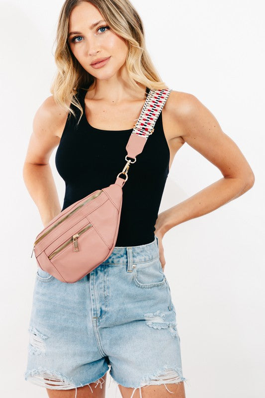 Fame PU Leather Crossbody Bag with Removable Strap Fame PU Leather Crossbody Bag with Removable Strap