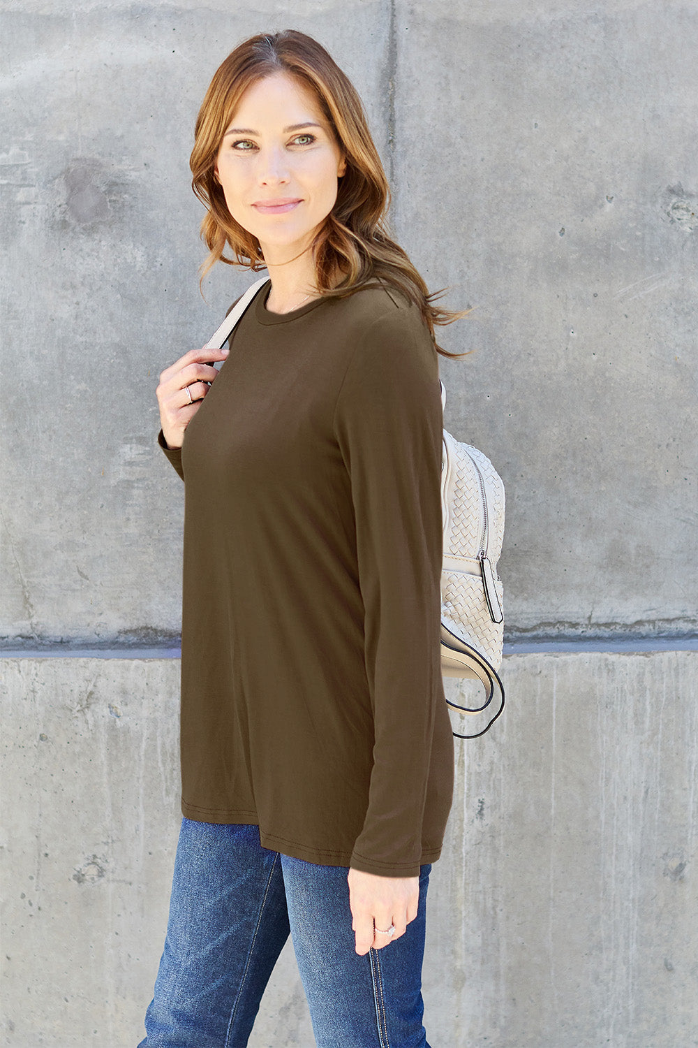 Basic Bae Full Size Round Neck Long Sleeve Top Basic Bae Full Size Round Neck Long Sleeve Top - TopFashionHQ