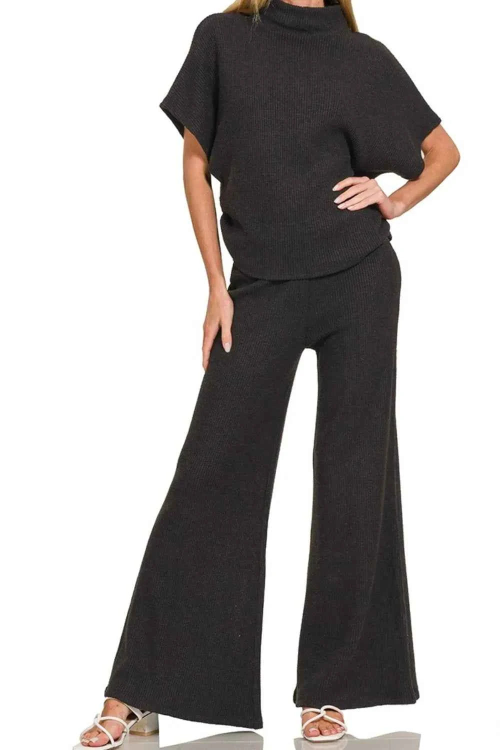 Zenana Wide Leg Flare Sweater Pants Zenana Wide Leg Flare Sweater Pants