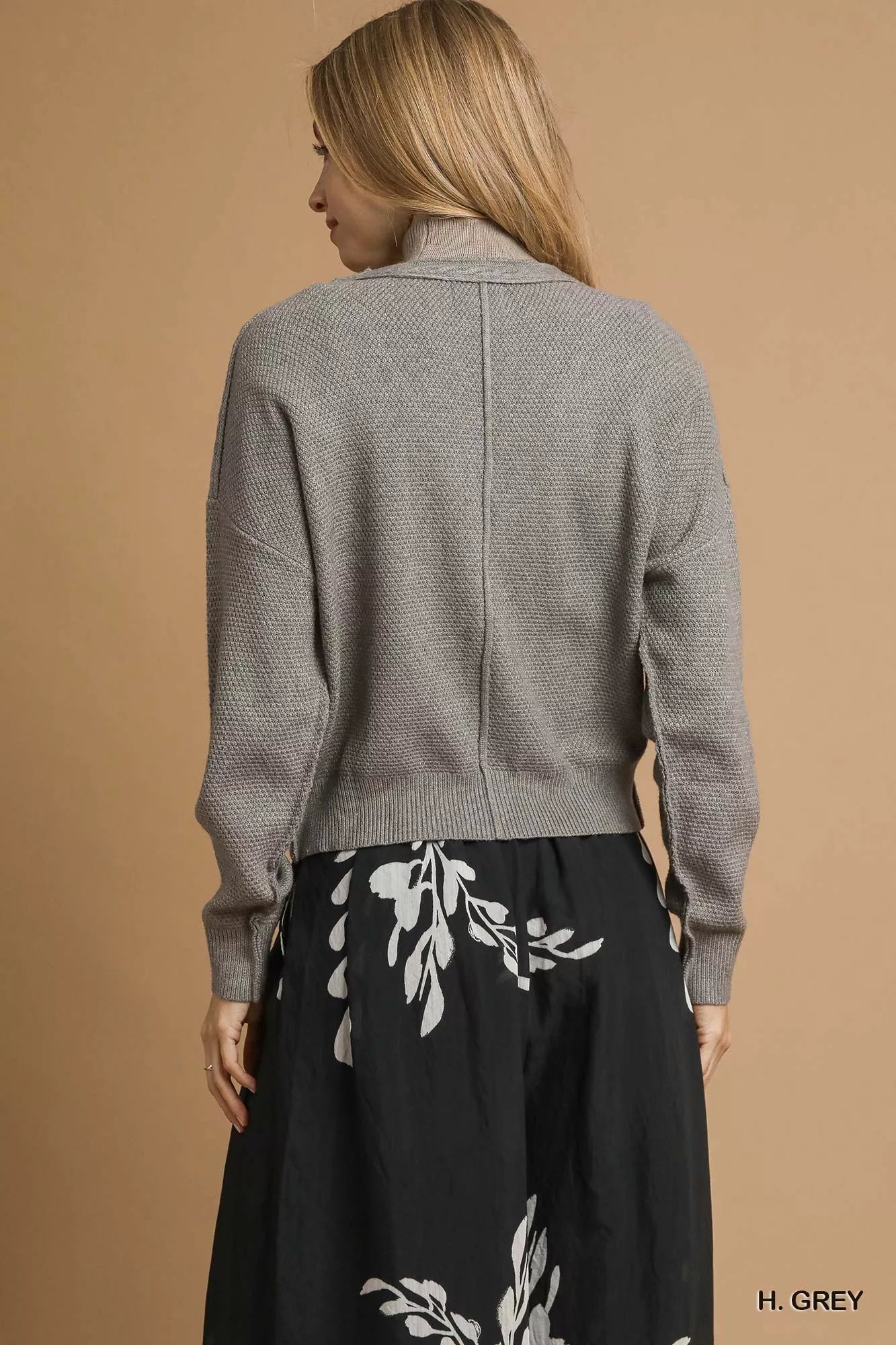 Umgee Chunky Cable Knit V-Neck Button-Up Cardigan a2651a73-8ace-4575-831d-d09446863827-Max-Origin