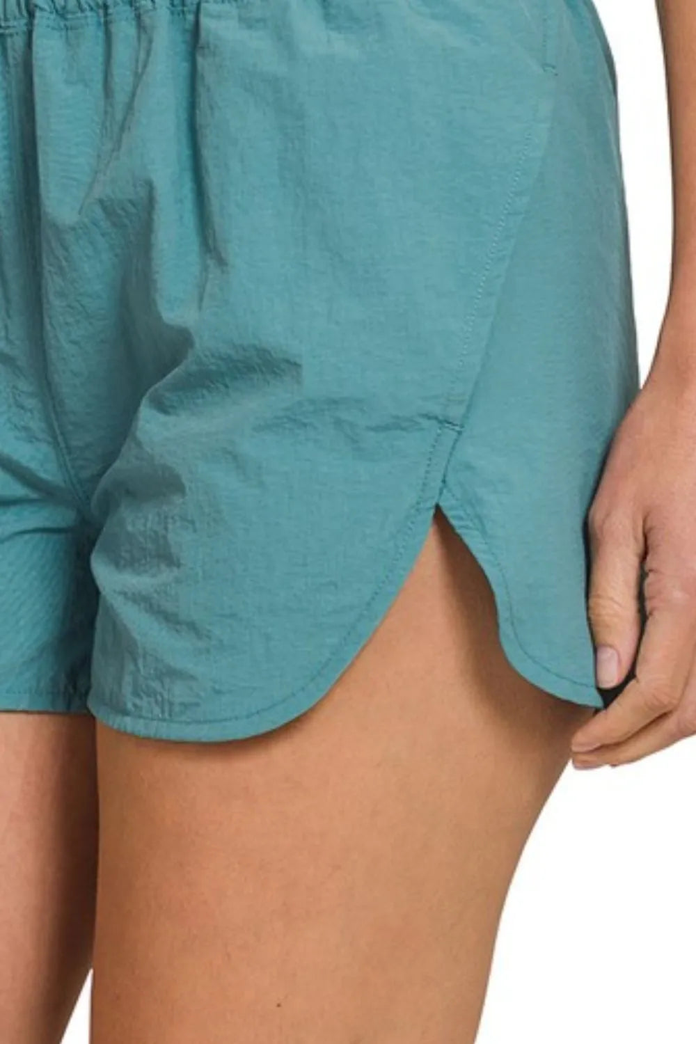 Zenana Windbreaker Smocked Waistband Running Shorts a3df4e92-bfc9-4a50-9c52-3b79e430c273-Max-Origin