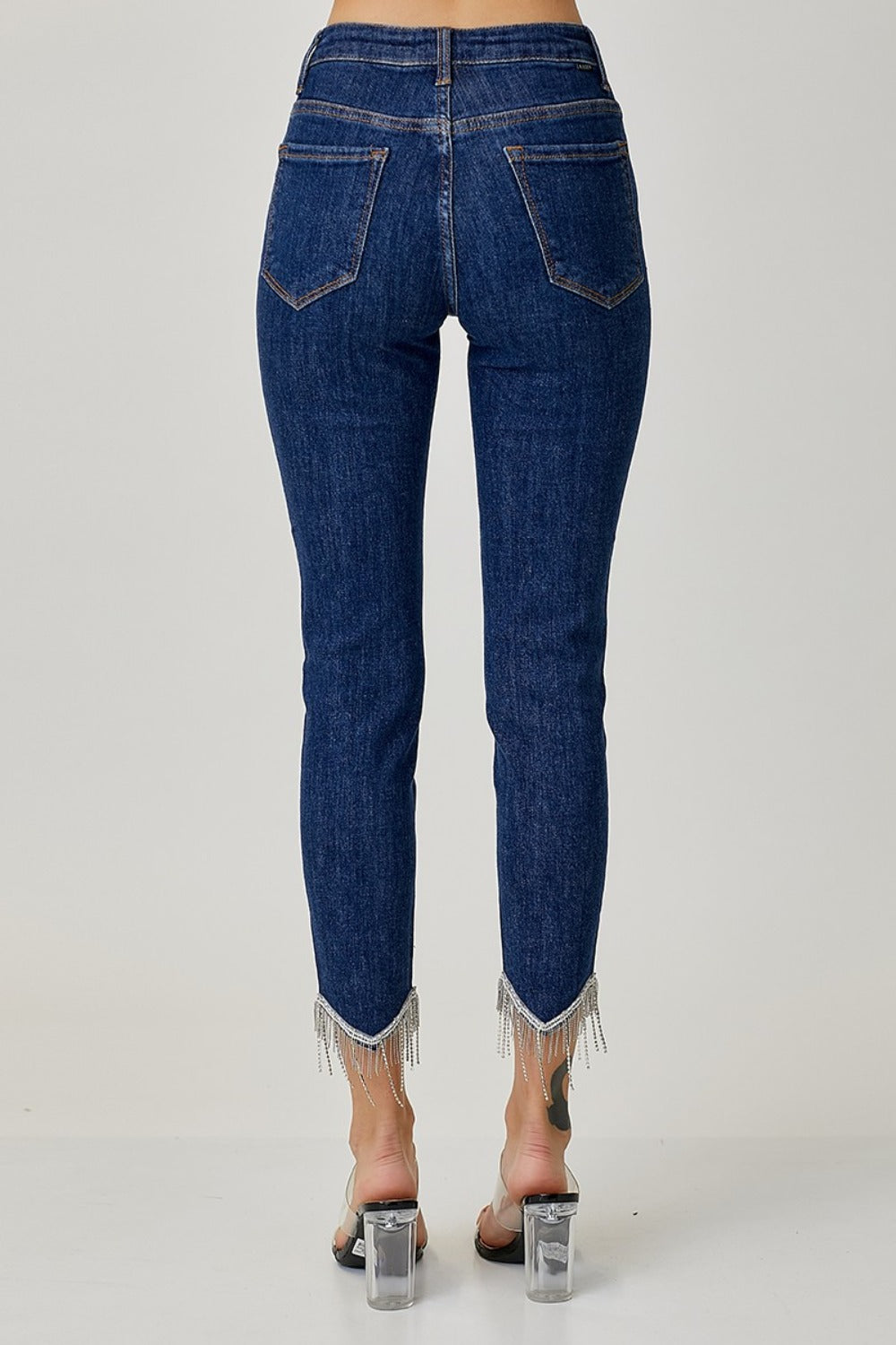 RISEN Full Size Embellished Mid Rise Crop Skinny Jeans RISEN Full Size Embellished Mid Rise Crop Skinny Jeans
