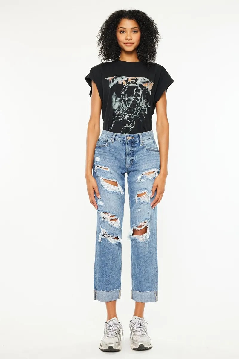 Kancan Mid Rise Distressed Boyfriend Fit Jeans a4a54257cf5e467ab98b2962800d852f-Max-Origin