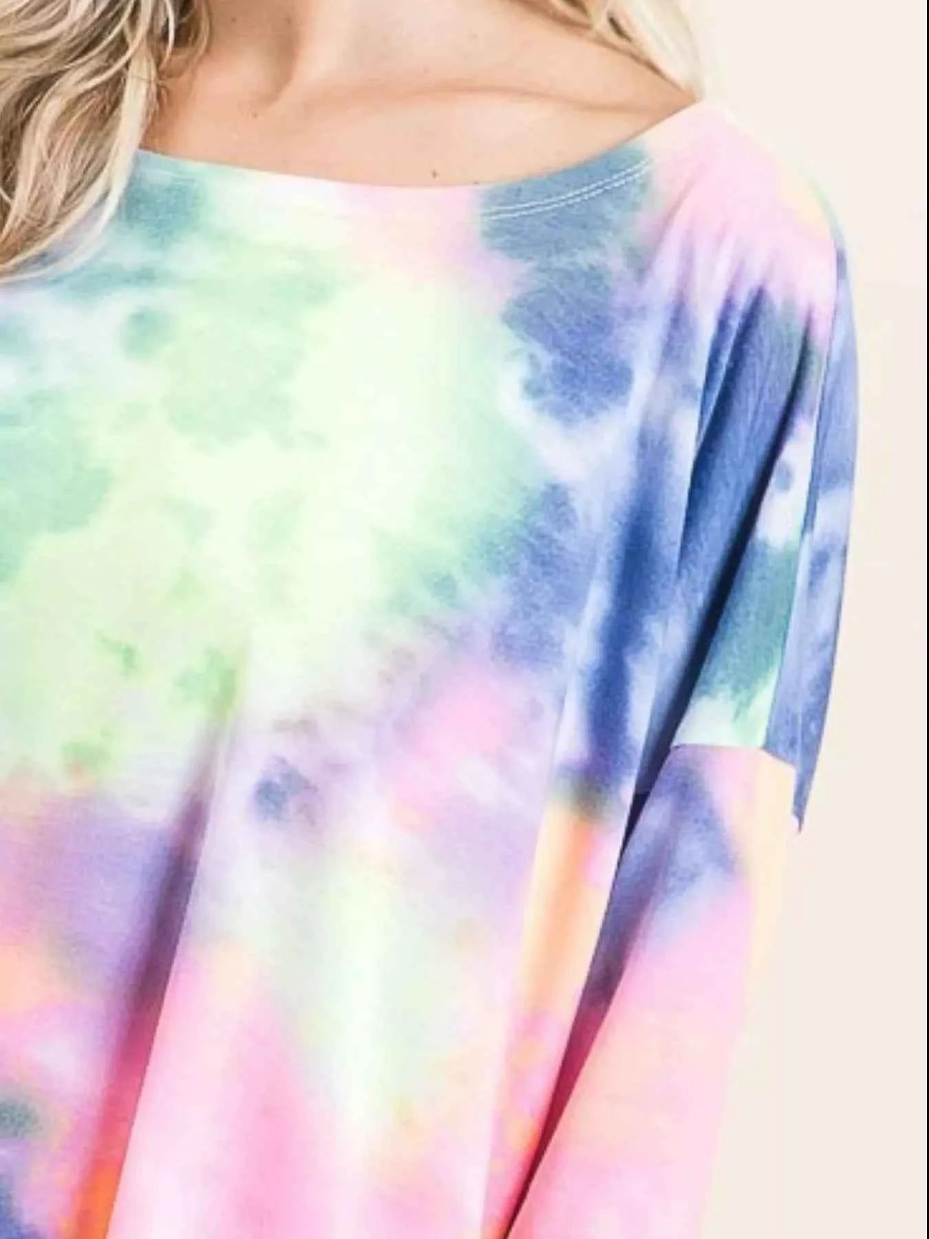 BiBi Tie Dye Print Low Gauge Knit Top BiBi Tie Dye Print Low Gauge Knit Top