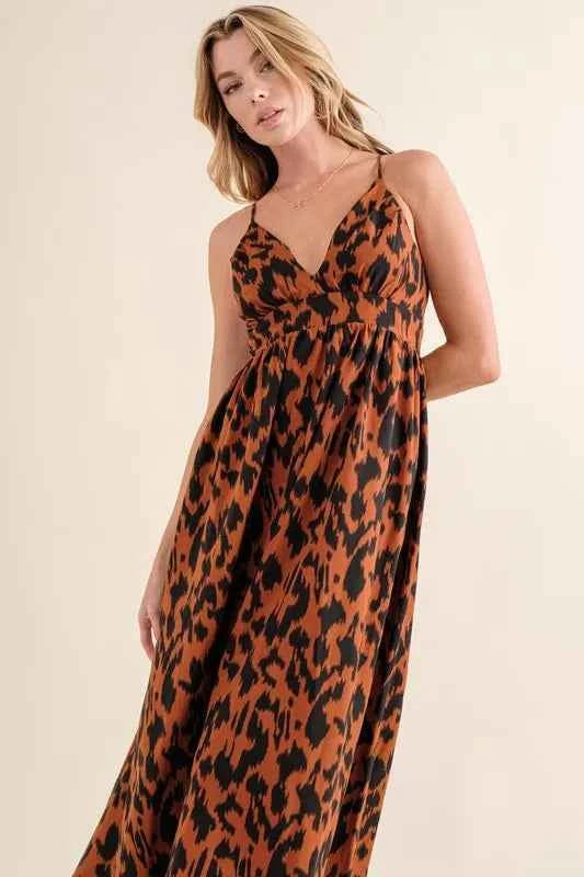And The Why Leopard Print Plunge Maxi Dress And The Why Leopard Print Plunge Maxi Dress