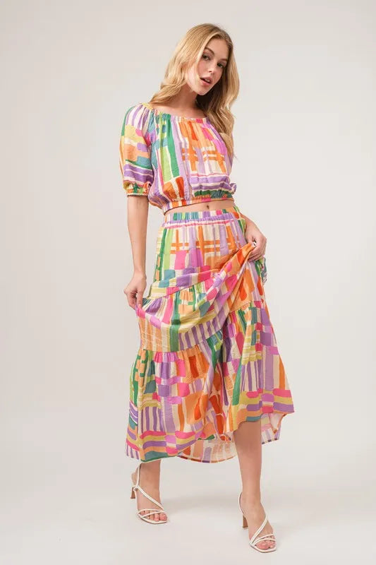 And The Why Asymmetric Geo Printed Tiered Maxi Skirt a5237b7fcc6b4822b2b34a1684da278d-Max-Origin