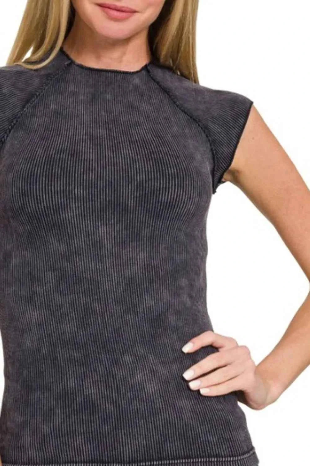 Zenana Washed Ribbed Seamless Top Zenana Washed Ribbed Seamless Top