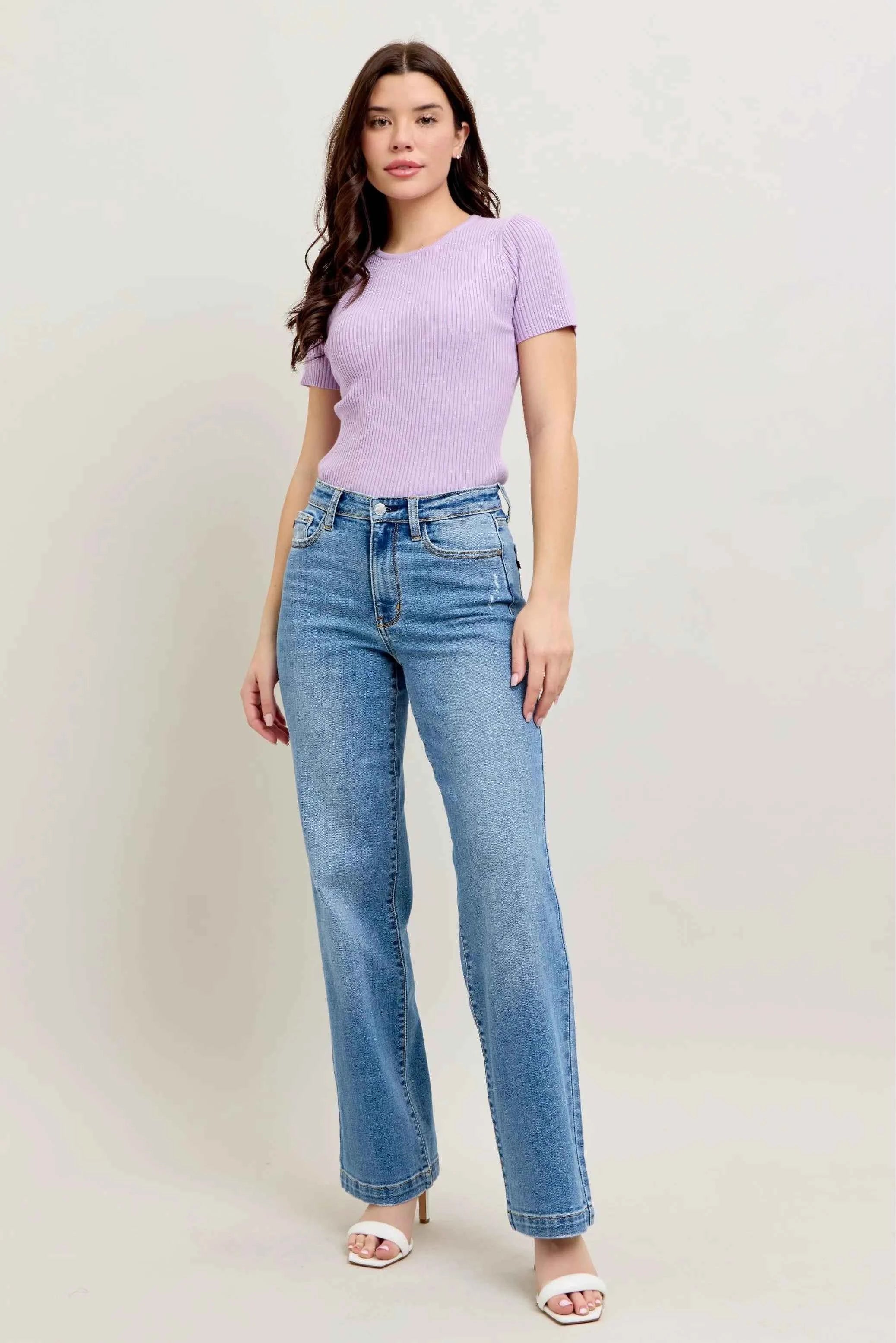 Judy Blue Full Size High Waist Straight Jeans Plus Size Judy Blue Full Size High Waist Straight Jeans Plus Size