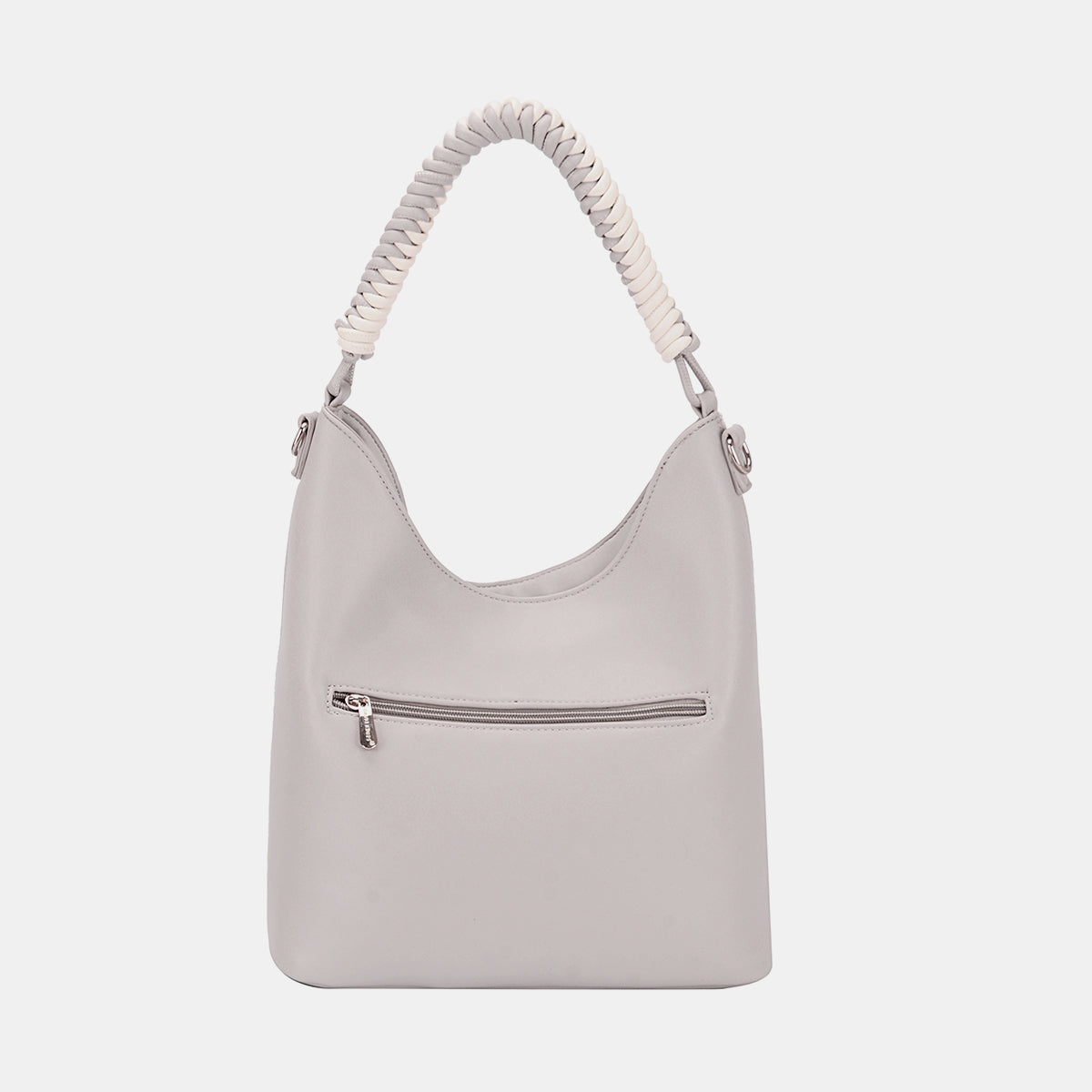 David Jones Woven Handle PU Leather Handbag David Jones Woven Handle PU Leather Handbag - TopFashionHQ