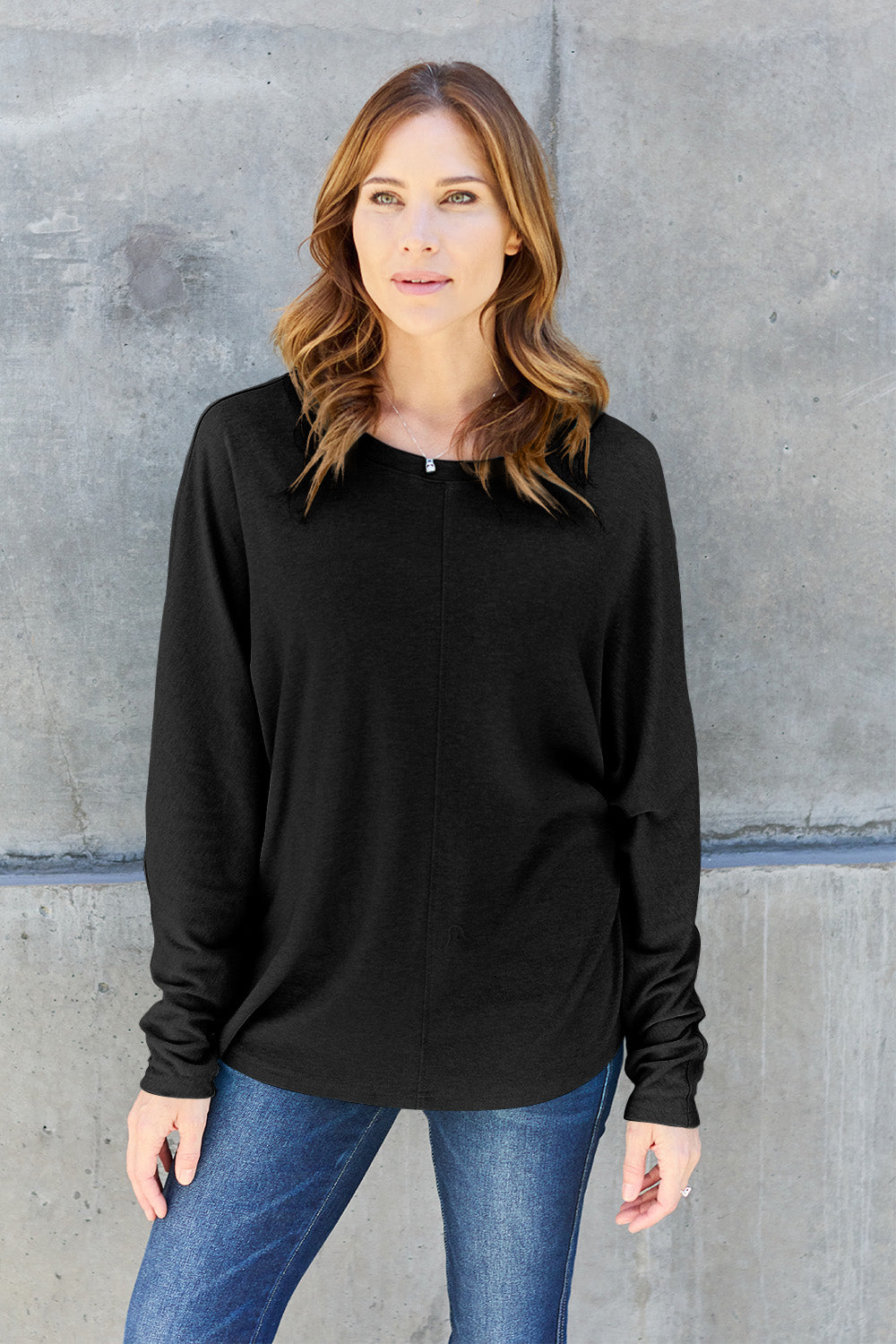 Double Take Full Size Round Neck Long Sleeve T-Shirt Double Take Full Size Round Neck Long Sleeve T-Shirt - TopFashionHQ