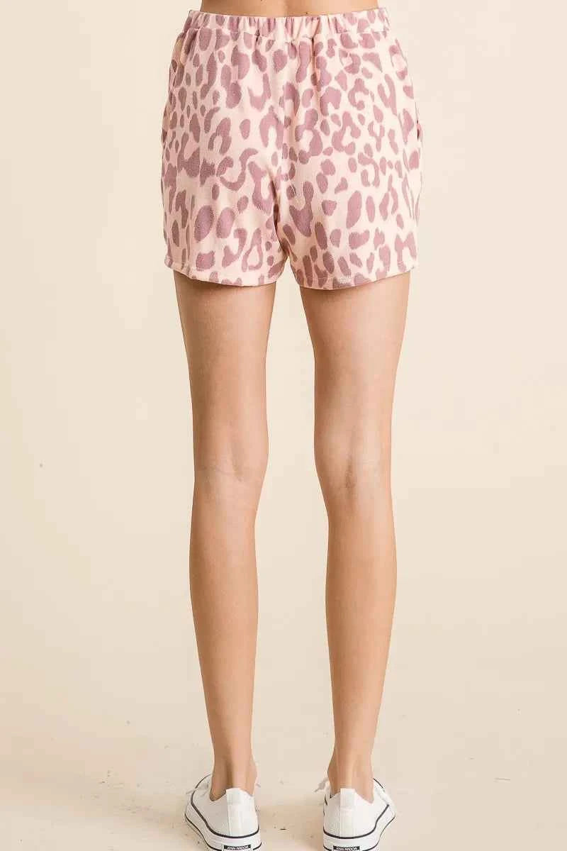BiBi Leopard Shorts with Twill Tape Drawstring BiBi Leopard Shorts with Twill Tape Drawstring