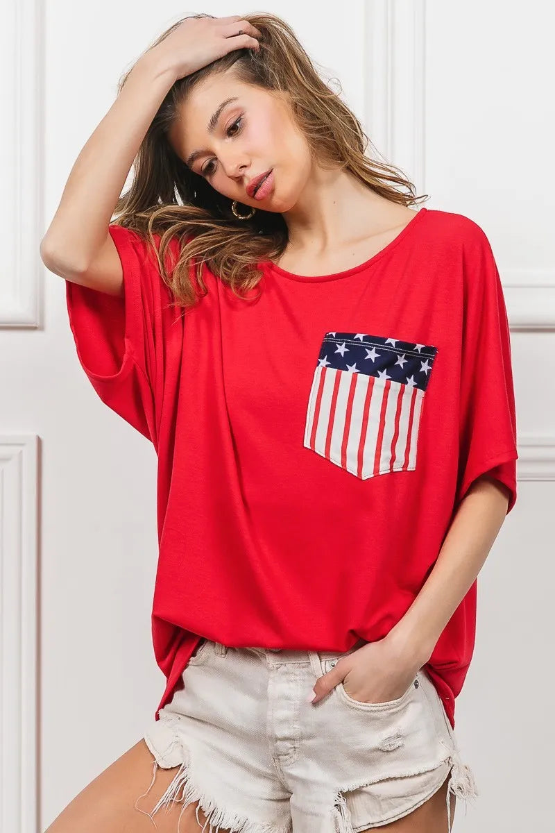 BiBi French Terry With Front Pocket Dolman Sleeves Top a77d7ec2bb5c4653bea9e03ad5ced11e-Max-Origin