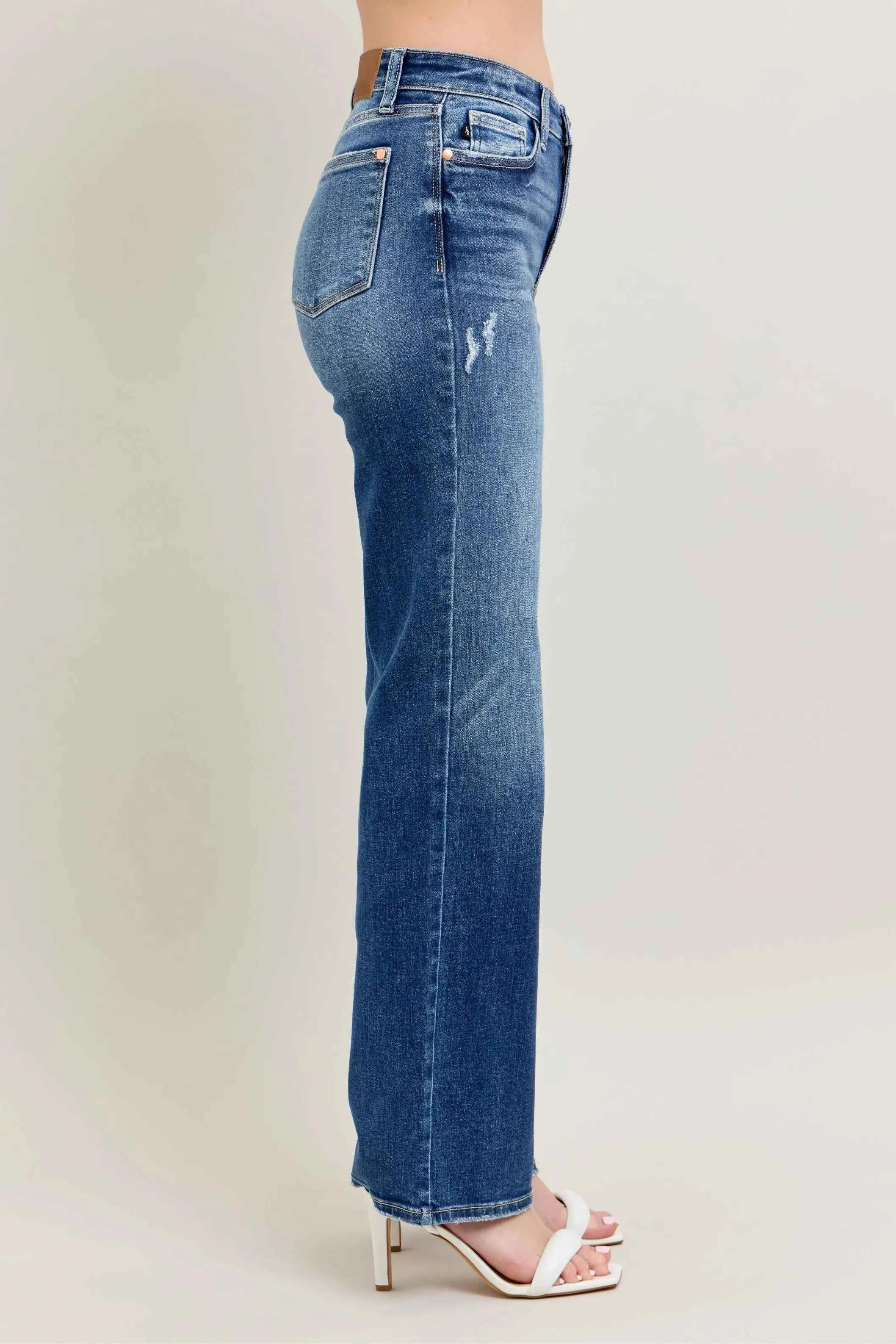 Judy Blue Full Size High Waist 90's Straight Leg Jeans Plus Size Judy Blue Full Size High Waist 90's Straight Leg Jeans Plus Size