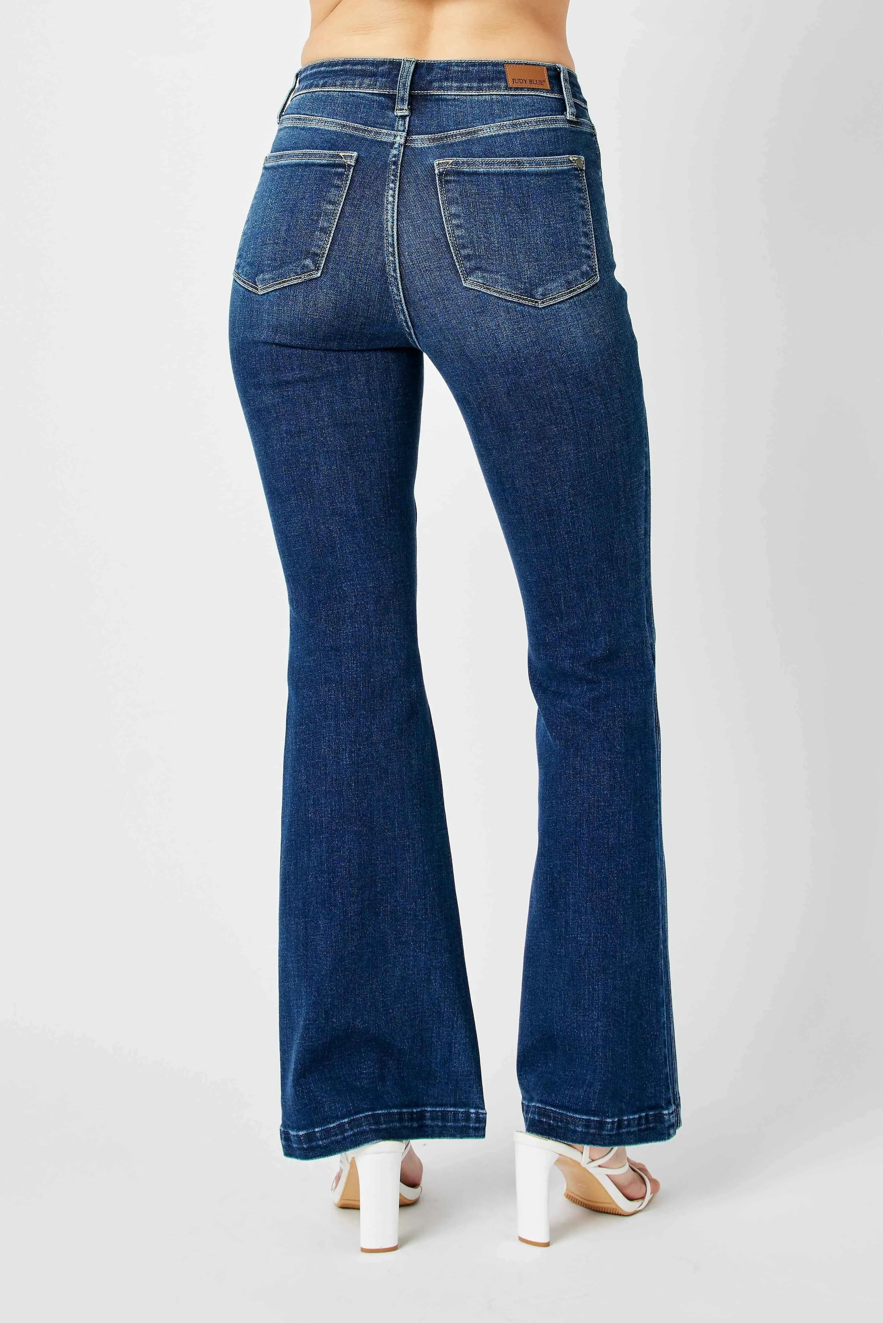 Judy Blue Full Size Hw Angled Side Seam Detail Flare Jeans Plus Size Judy Blue Full Size Hw Angled Side Seam Detail Flare Jeans Plus Size
