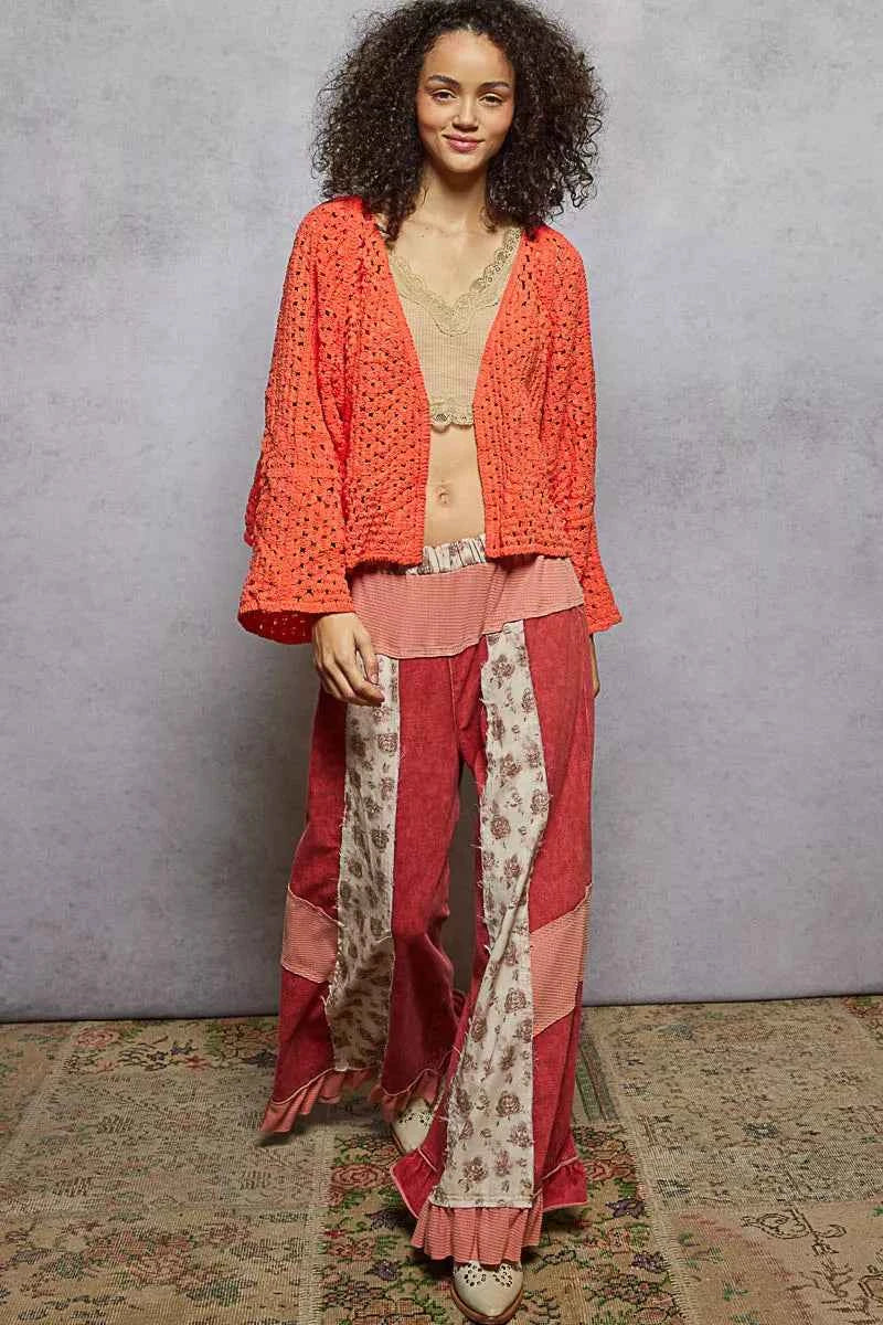 POL Open Front Cardigan with Crochet Patterns POL Open Front Cardigan with Crochet Patterns