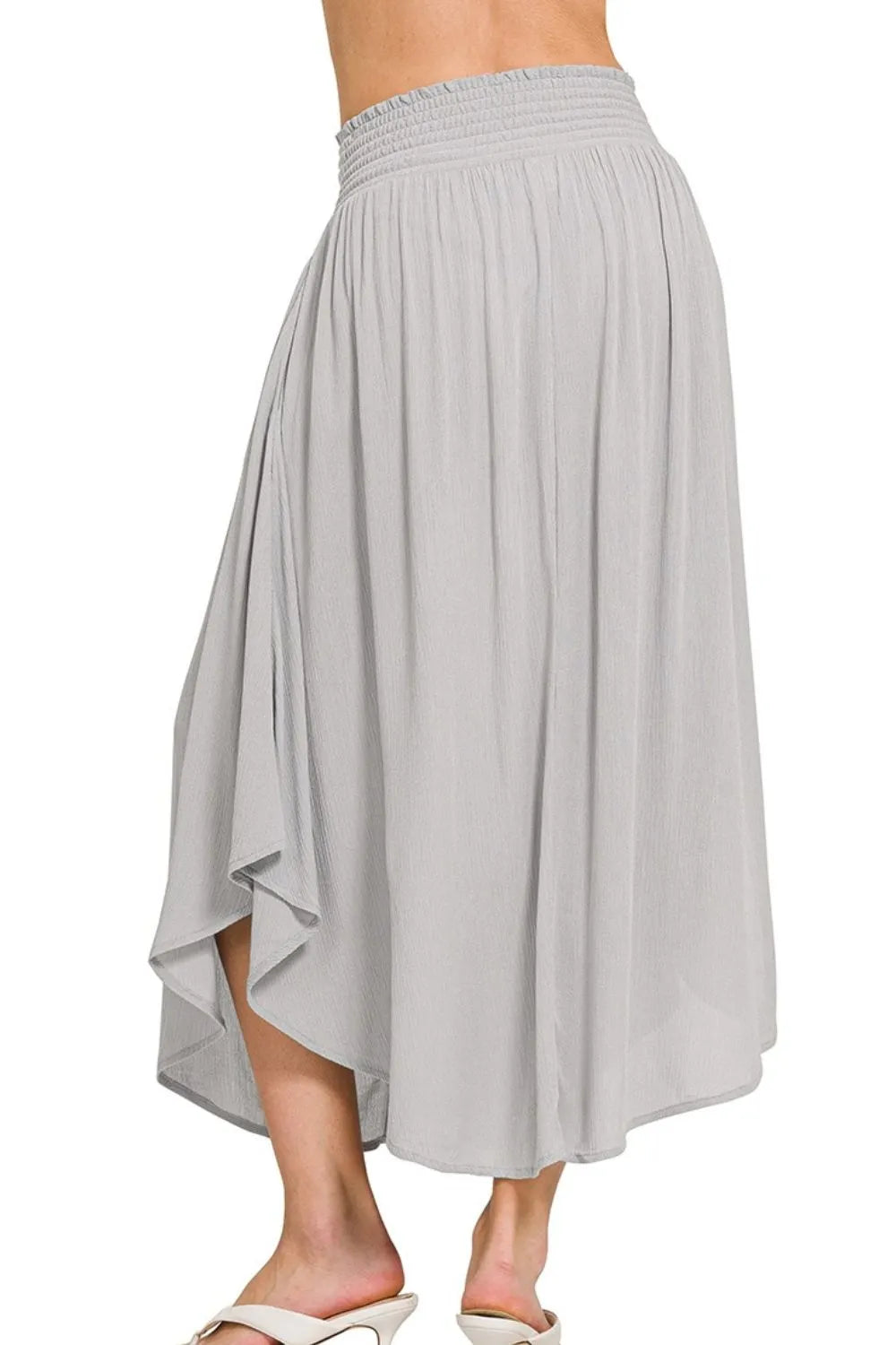 Zenana Woven Crinkle Smocked Waist Maxi Skirt W Pockets a9765f3c-dd63-4341-a533-50a9e7ab8f4c-Max-Origin