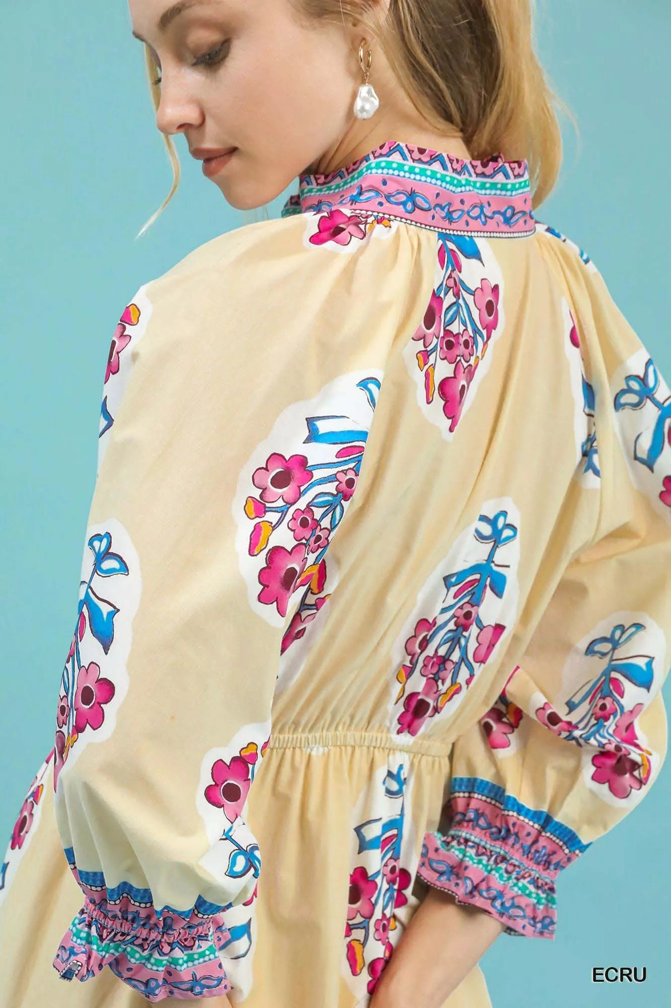 Umgee Flower Patch Border Print Midi Dress aa8f0eb0-e838-425a-bdd4-b07a3de72ba0-Max-Origin