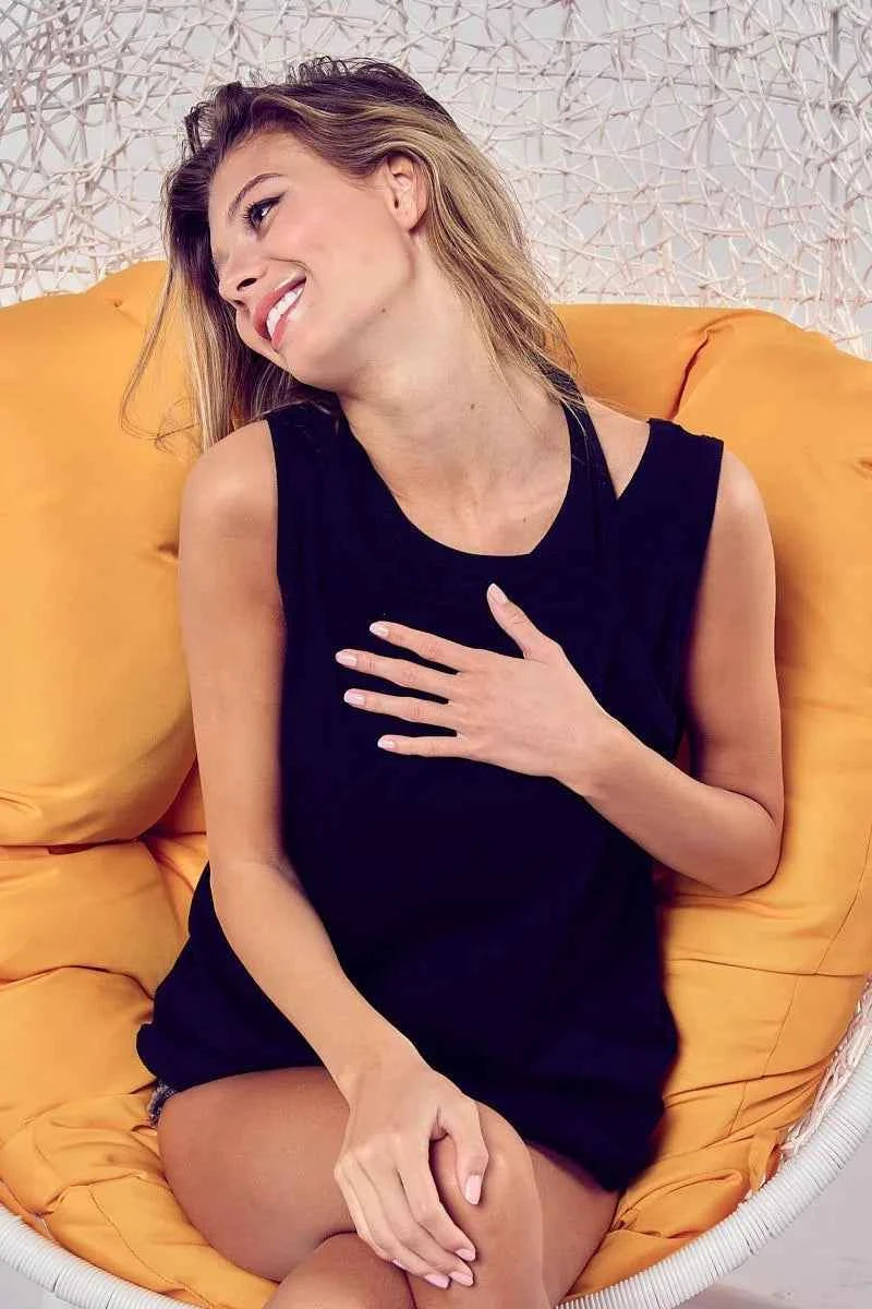 BiBi Cotton Span Knit Double Wear Tank Top BiBi Cotton Span Knit Double Wear Tank Top