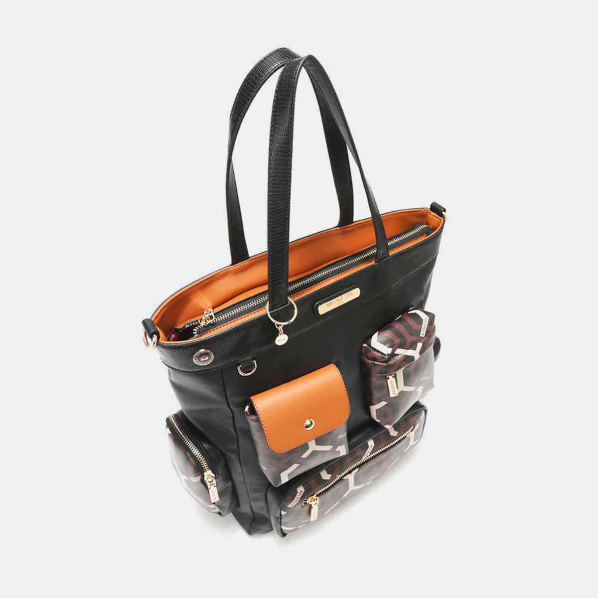 Nicole Lee USA Geometric Pattern Tote Bag Nicole Lee USA Geometric Pattern Tote Bag - TopFashionHQ