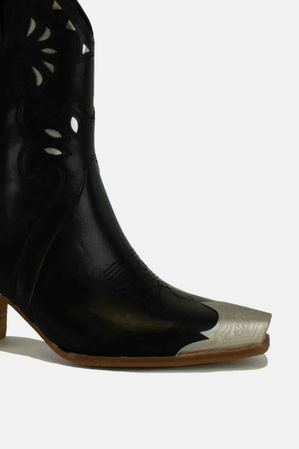 Beast Fashion Cut-Out Floral Embroidery Boots Beast Fashion Cut-Out Floral Embroidery Boots