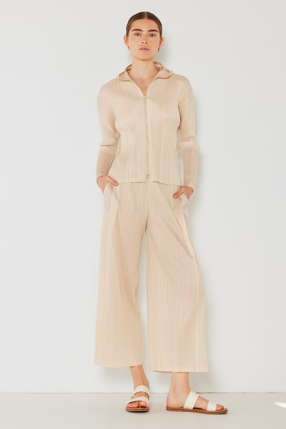 Marina West Swim Pleated Wide-Leg Pants with Side Pleat Detail Marina West Swim Pleated Wide-Leg Pants with Side Pleat Detail - TopFashionHQ