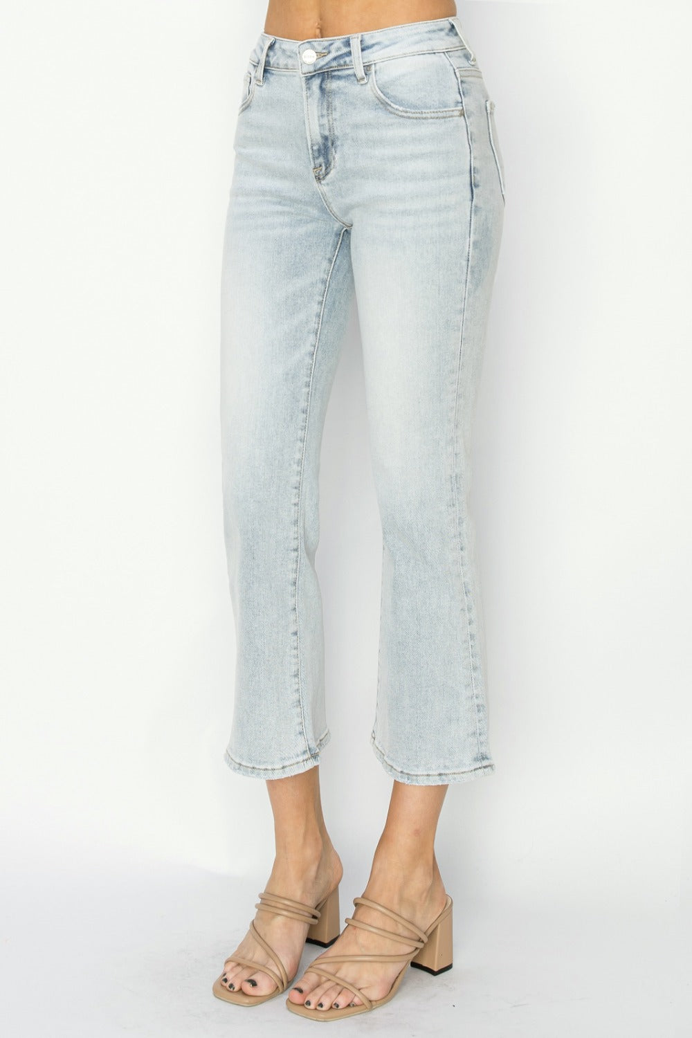 RISEN Full Size Mid Rise Cropped Flare Jeans RISEN Full Size Mid Rise Cropped Flare Jeans