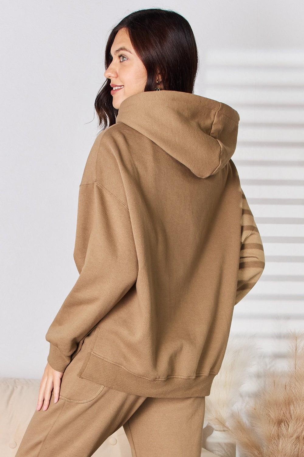RISEN Drawstring Drop Shoulder Long Sleeve Hoodie RISEN Drawstring Drop Shoulder Long Sleeve Hoodie - TopFashionHQ