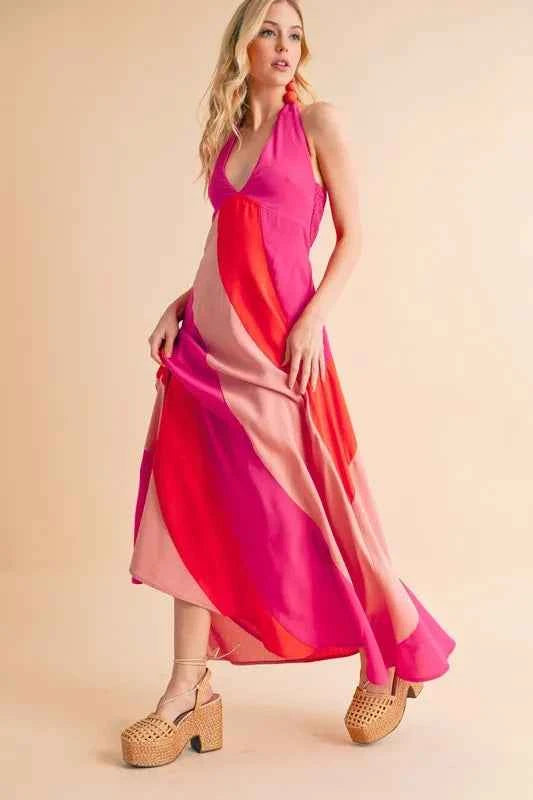 Aemi+Co Color Block Sleeveless Maxi Dress Aemi+Co Color Block Sleeveless Maxi Dress