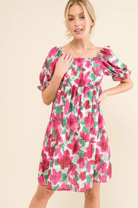 And The Why Smocked Floral Ruffle Short Sleeve Mini Dress ae81804e792f4d499a019f0414f3b0bb-Max-Origin