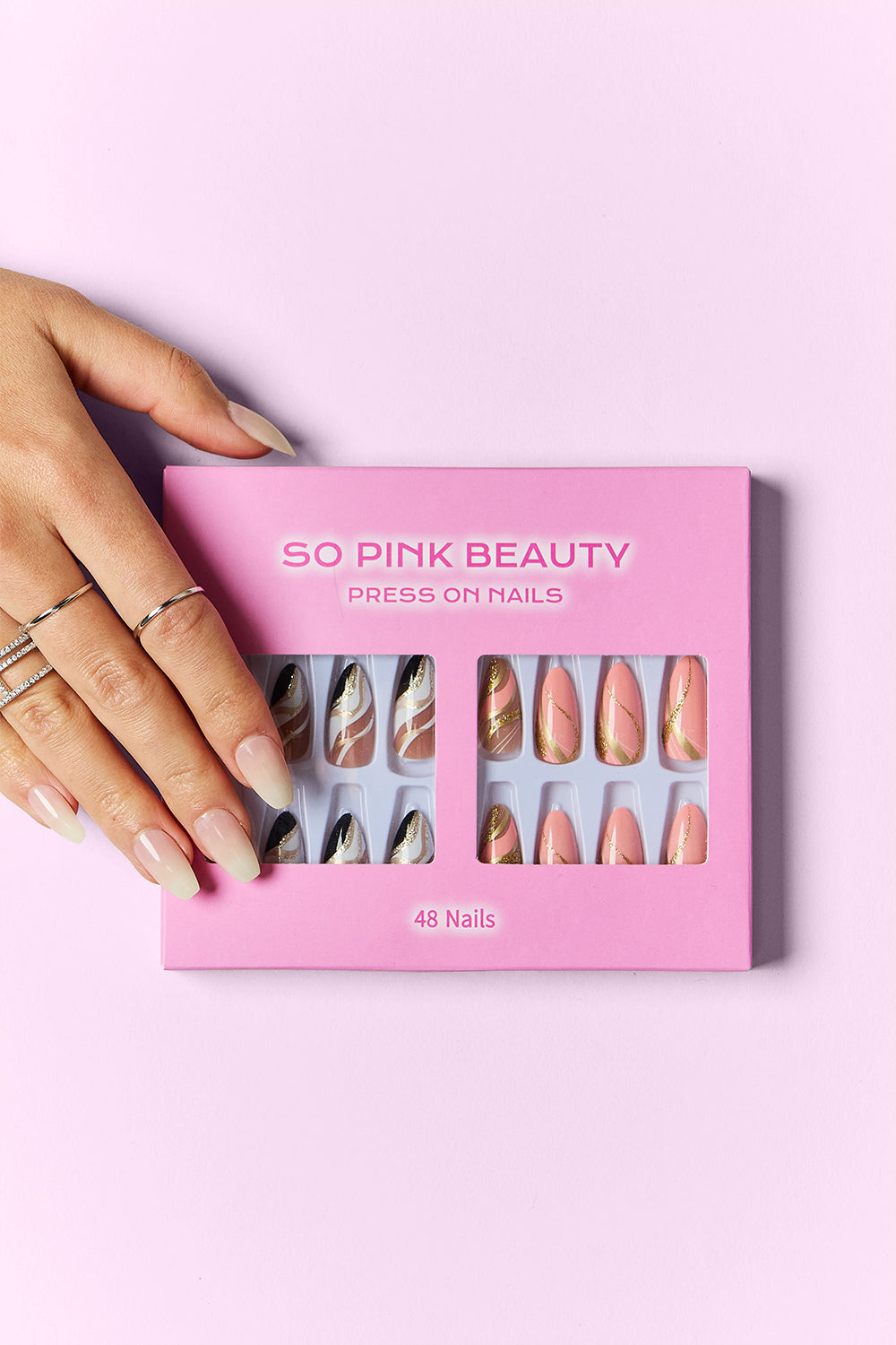 SO PINK BEAUTY Press On Nails 2 Packs SO PINK BEAUTY Press On Nails 2 Packs - TopFashionHQ