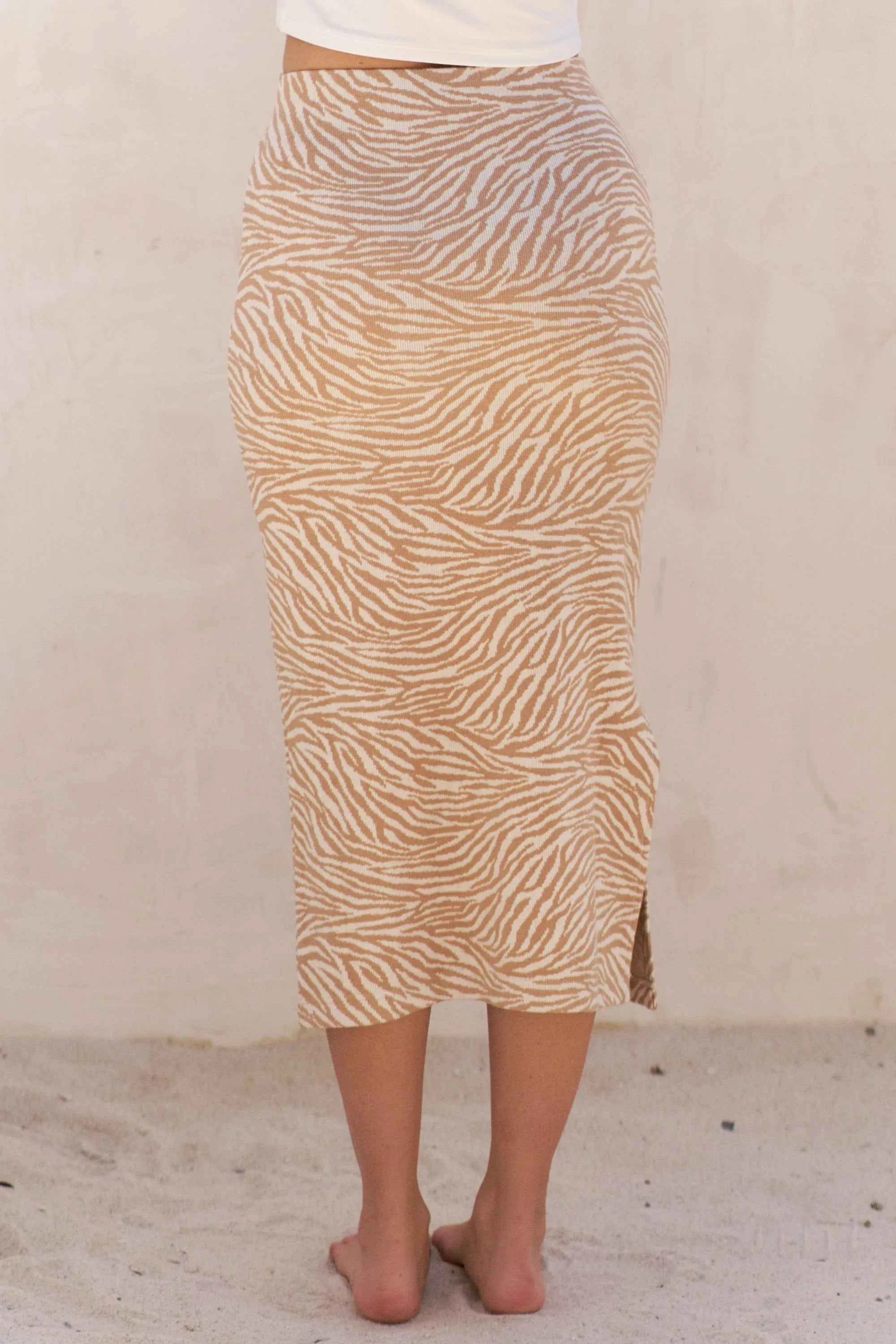 Jade By Jane Full Size Zebra Print Side Slit Midi Skirt Plus Size Jade By Jane Full Size Zebra Print Side Slit Midi Skirt Plus Size