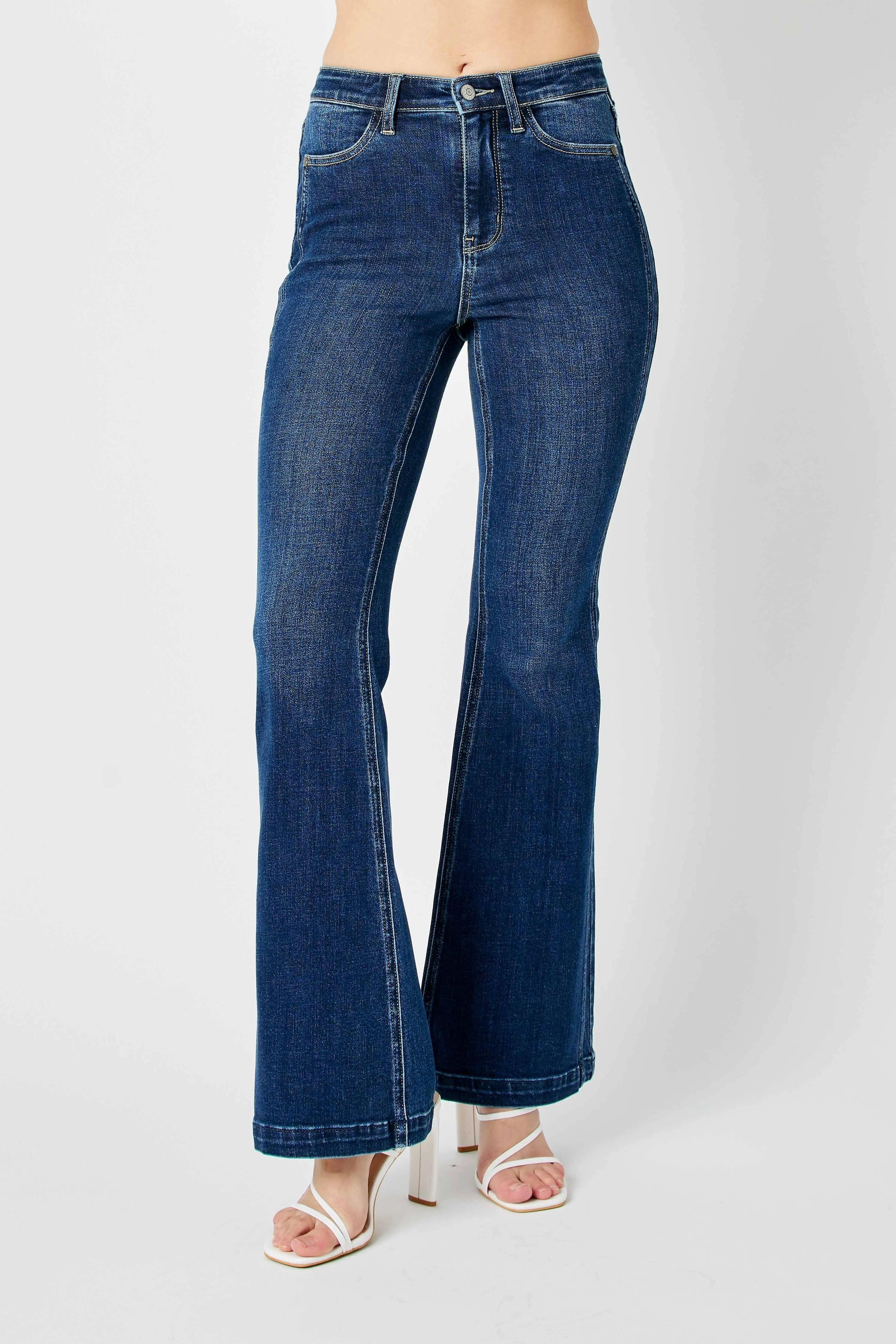 Judy Blue Full Size Hw Angled Side Seam Detail Flare Jeans Plus Size aec35e6e77274b9eb146a9e1ba95f712-Max-Origin